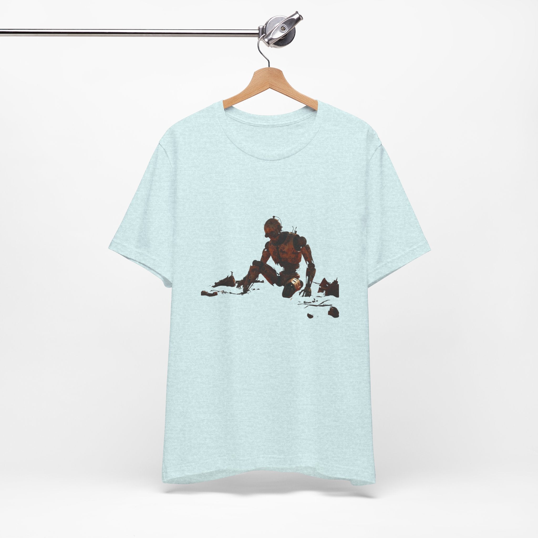 Survivor Figure Graphic Tee — Desert Wanderer Illustration T-Shirt