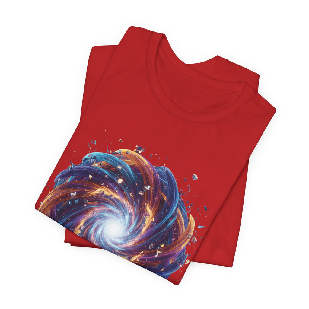 Galaxy Spiral Art Tee — Colorful Cosmic Swirl T-Shirt