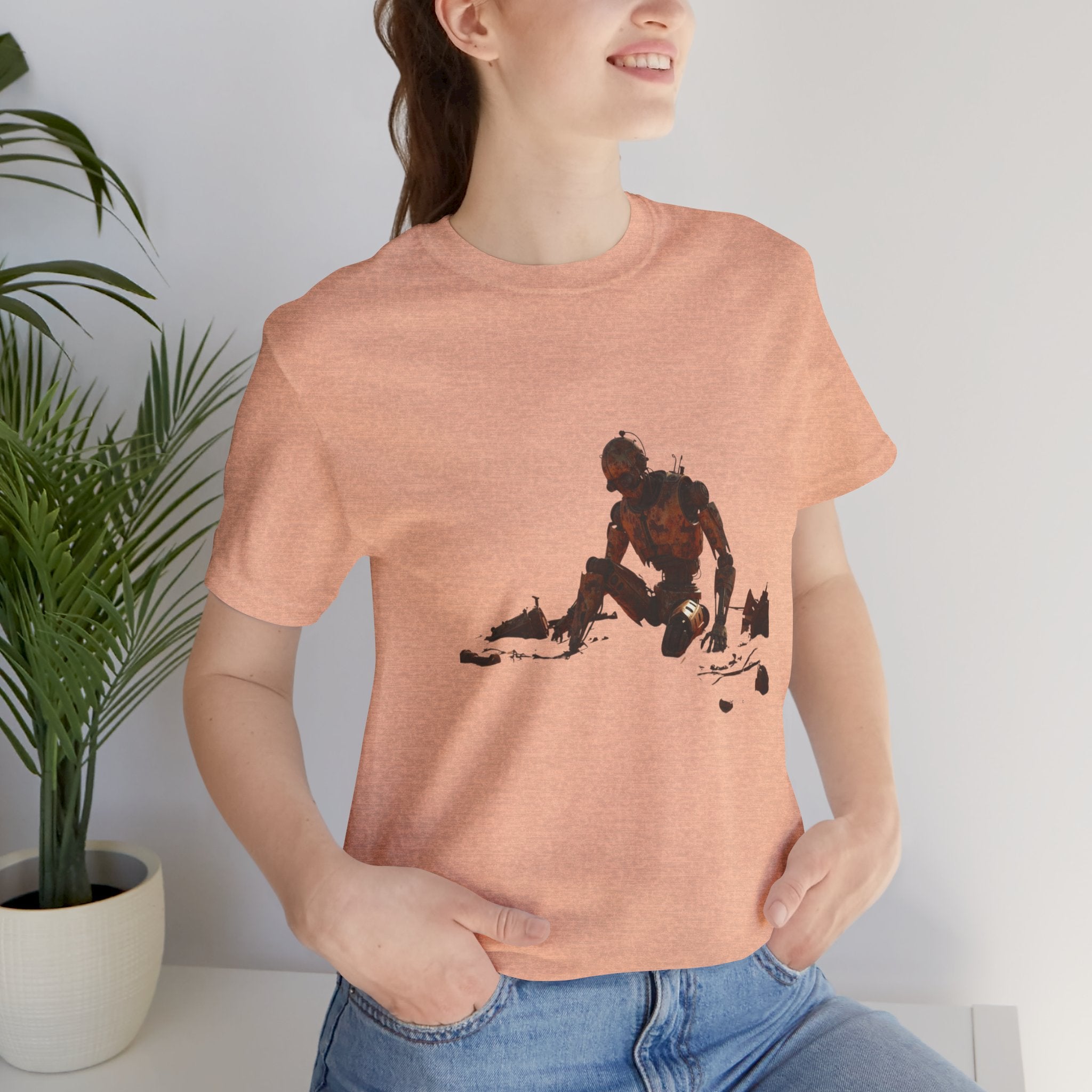 Survivor Figure Graphic Tee — Desert Wanderer Illustration T-Shirt