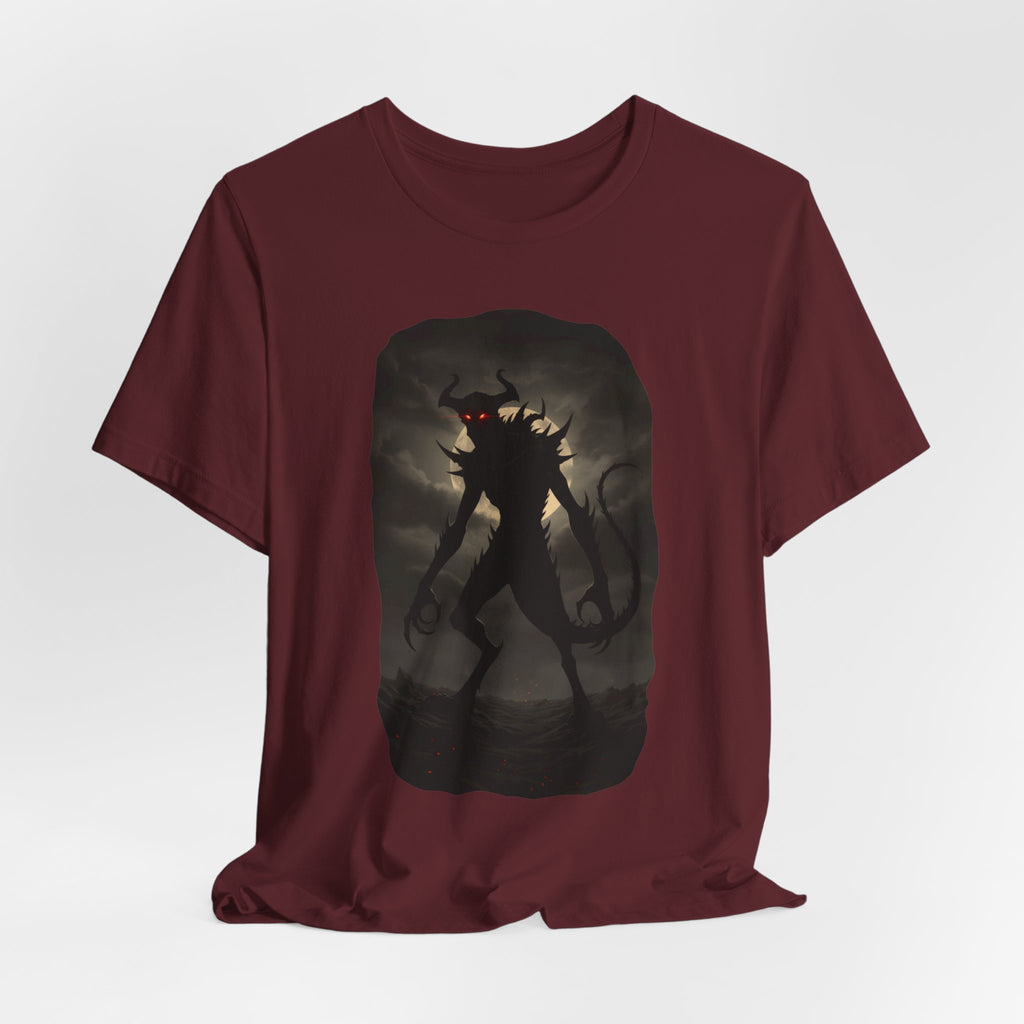 Monster Silhouette Tee — Dark Shadow Demon Graphic T-Shirt