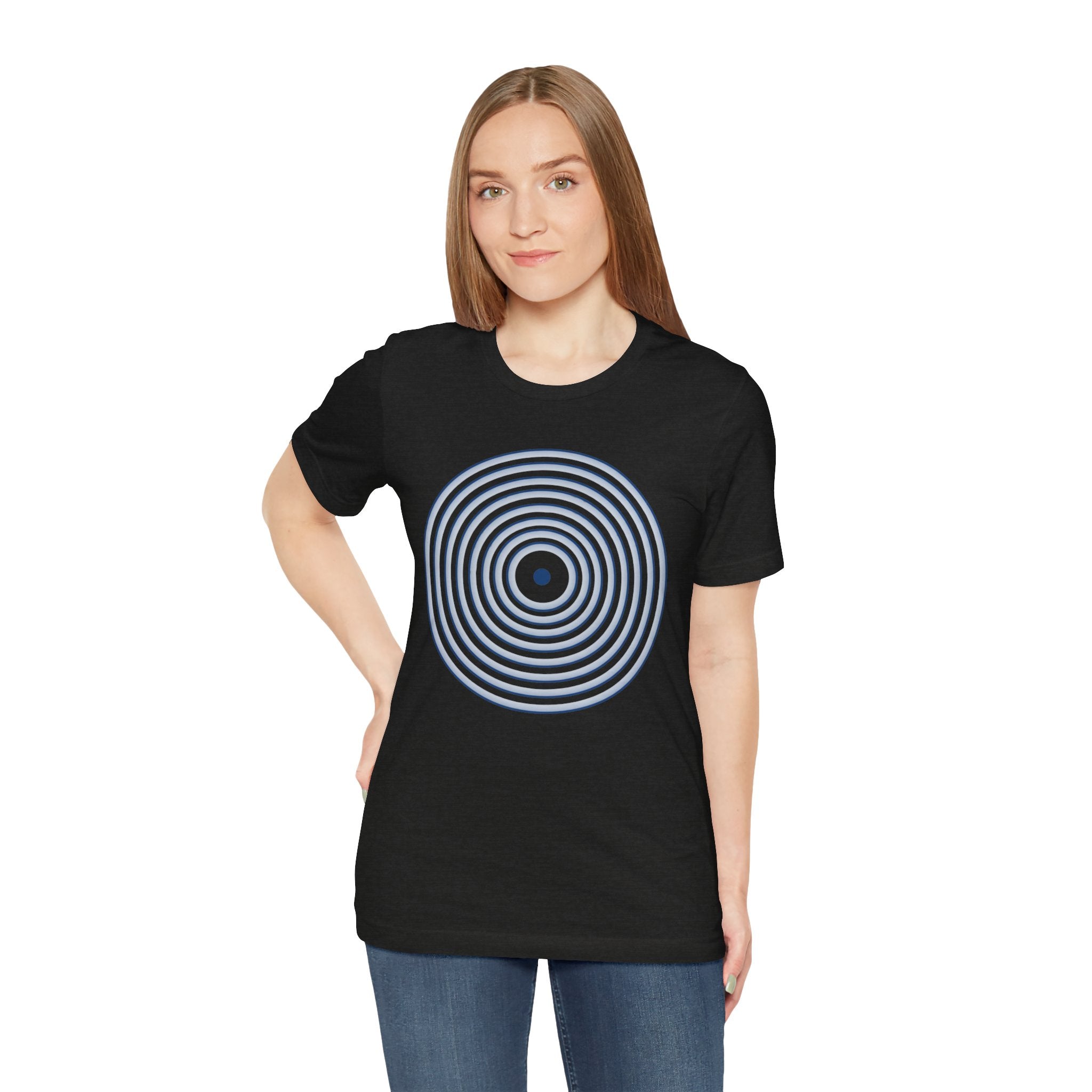 Concentric Circle Graphic Tee – Minimalist Retro Target Design