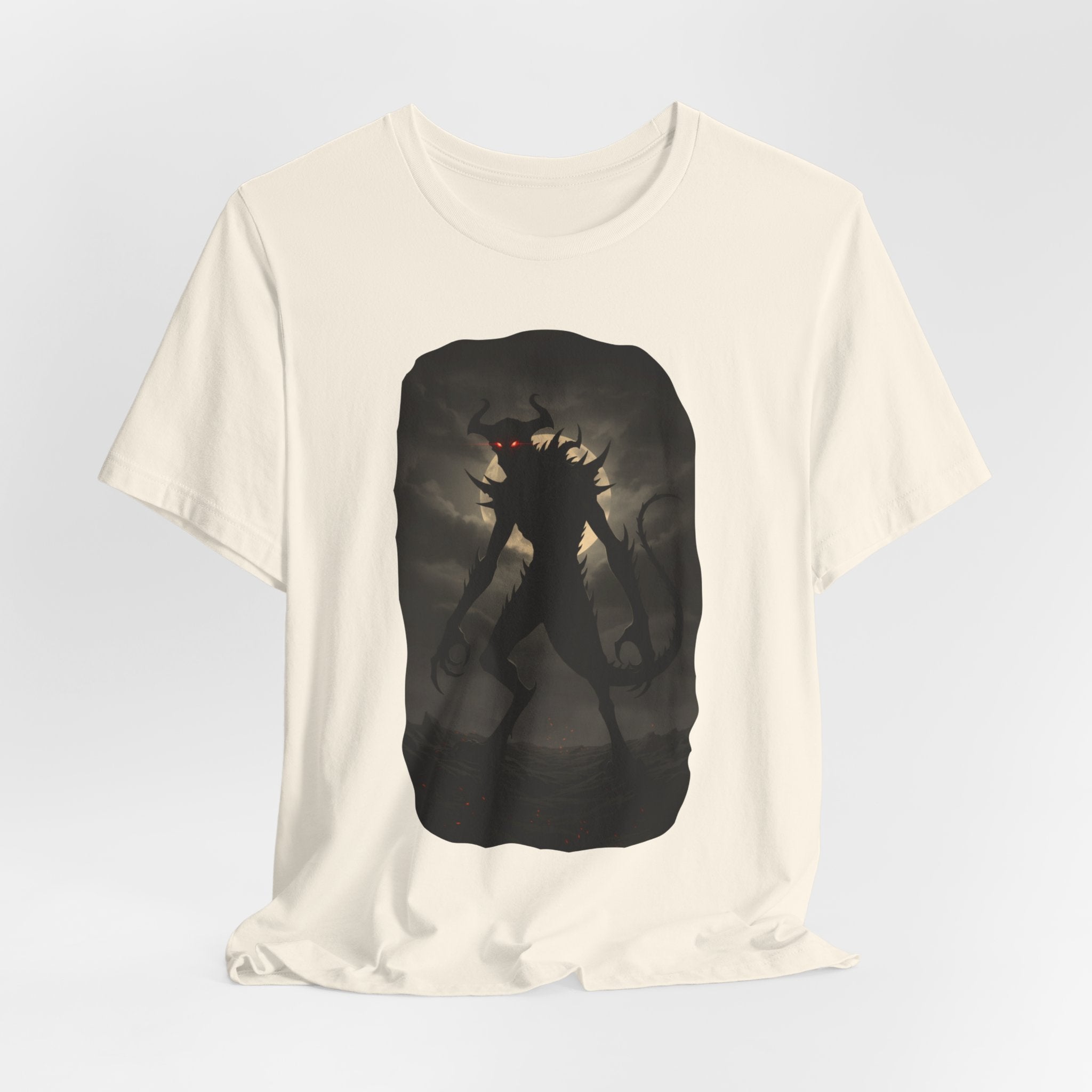 Monster Silhouette Tee — Dark Shadow Demon Graphic T-Shirt