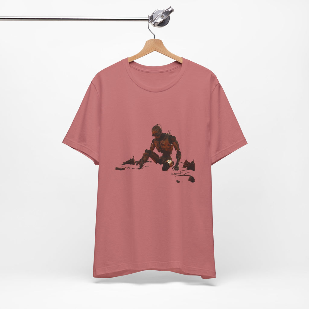 Survivor Figure Graphic Tee — Desert Wanderer Illustration T-Shirt