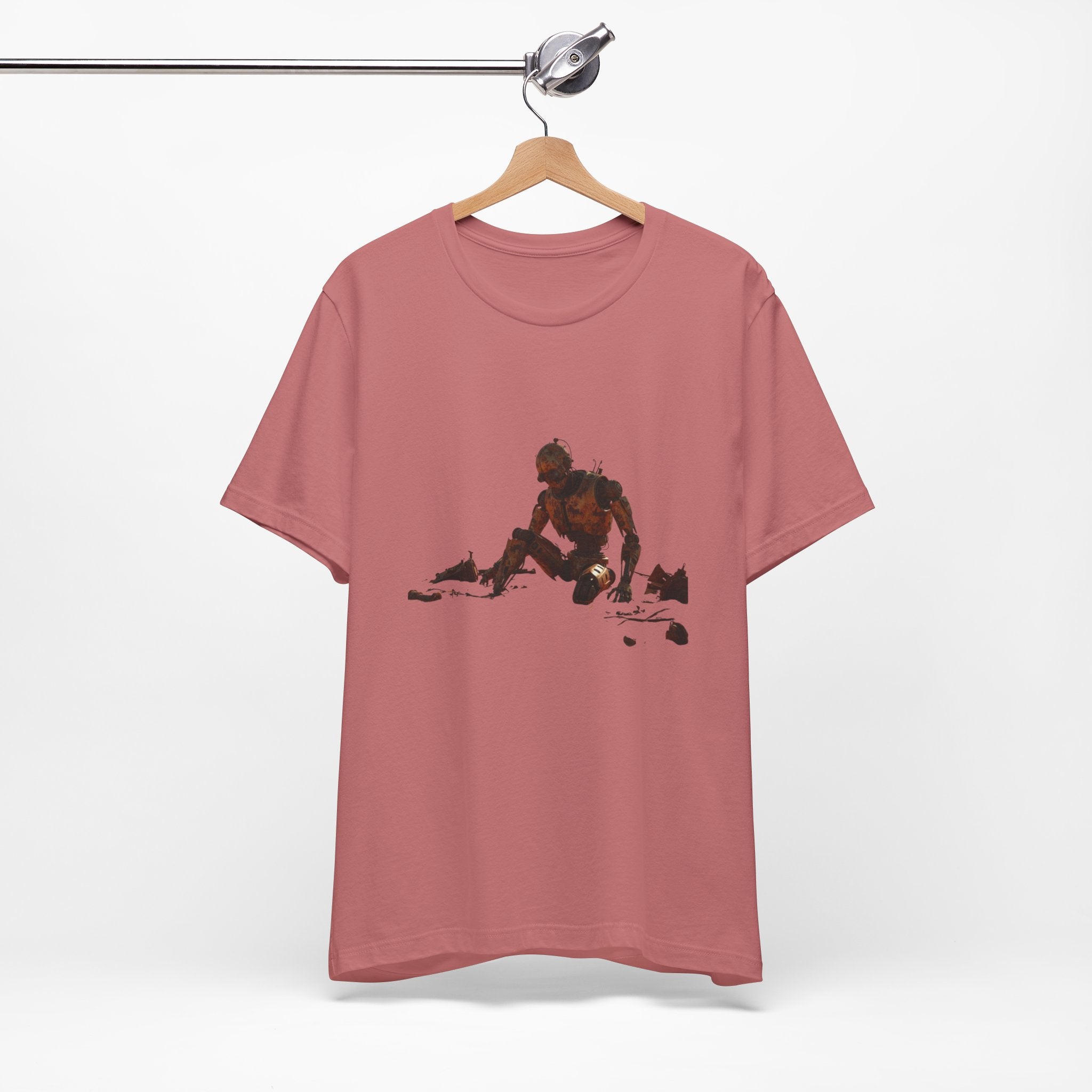 Survivor Figure Graphic Tee — Desert Wanderer Illustration T-Shirt