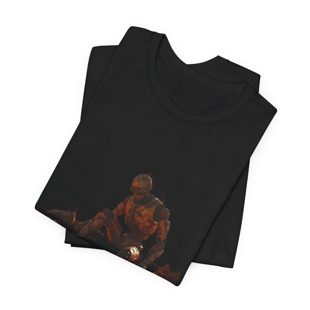 Survivor Figure Graphic Tee — Desert Wanderer Illustration T-Shirt