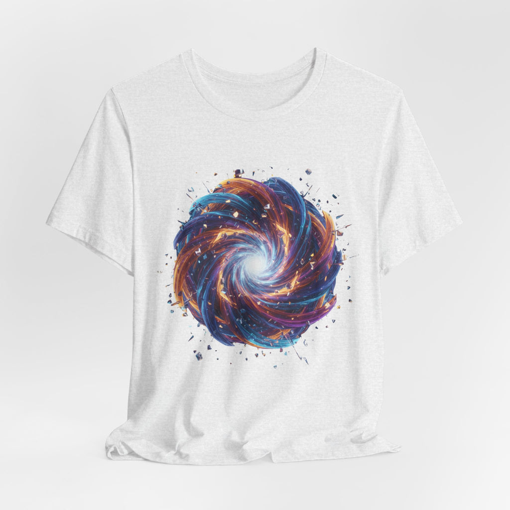 Galaxy Spiral Art Tee — Colorful Cosmic Swirl T-Shirt