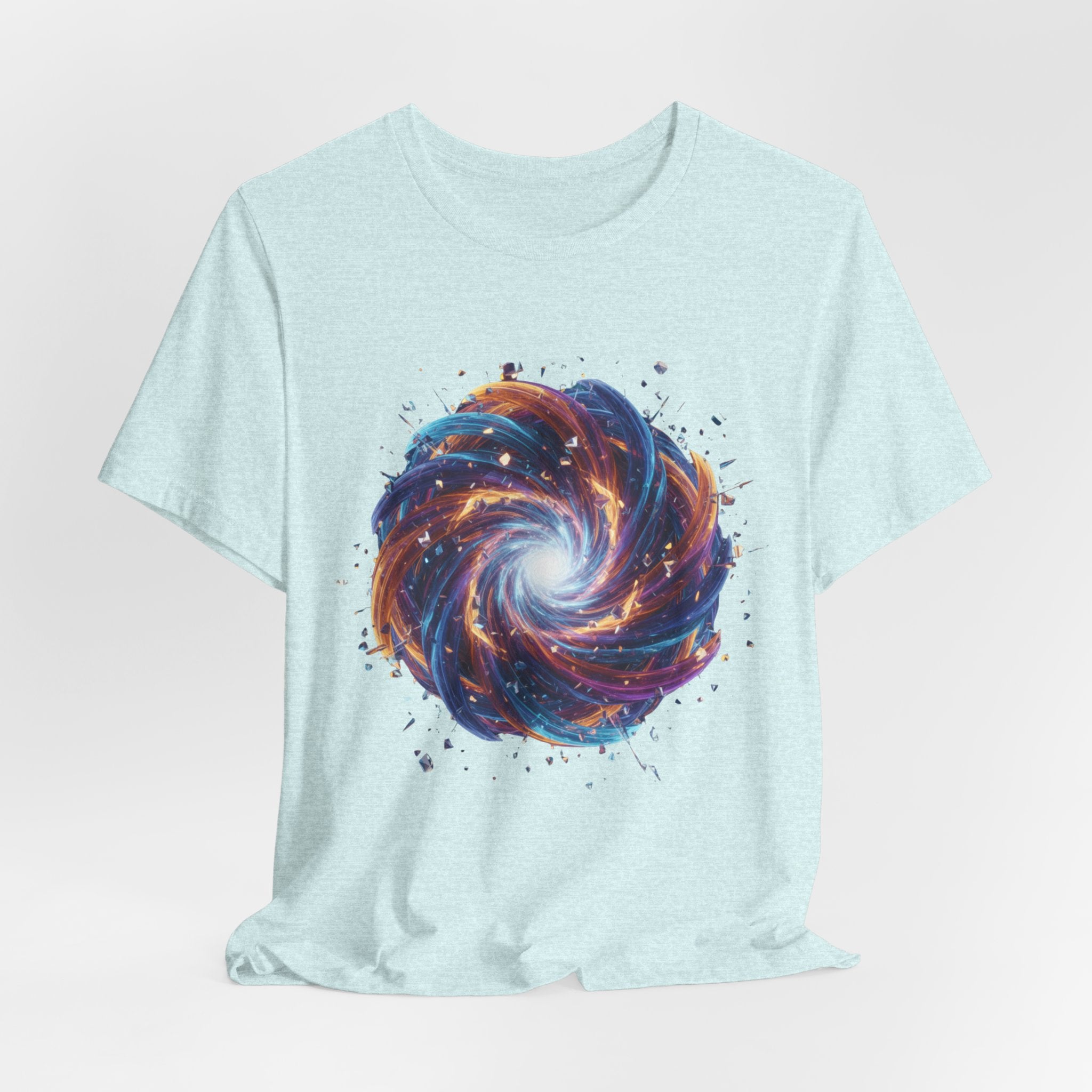 Galaxy Spiral Art Tee — Colorful Cosmic Swirl T-Shirt