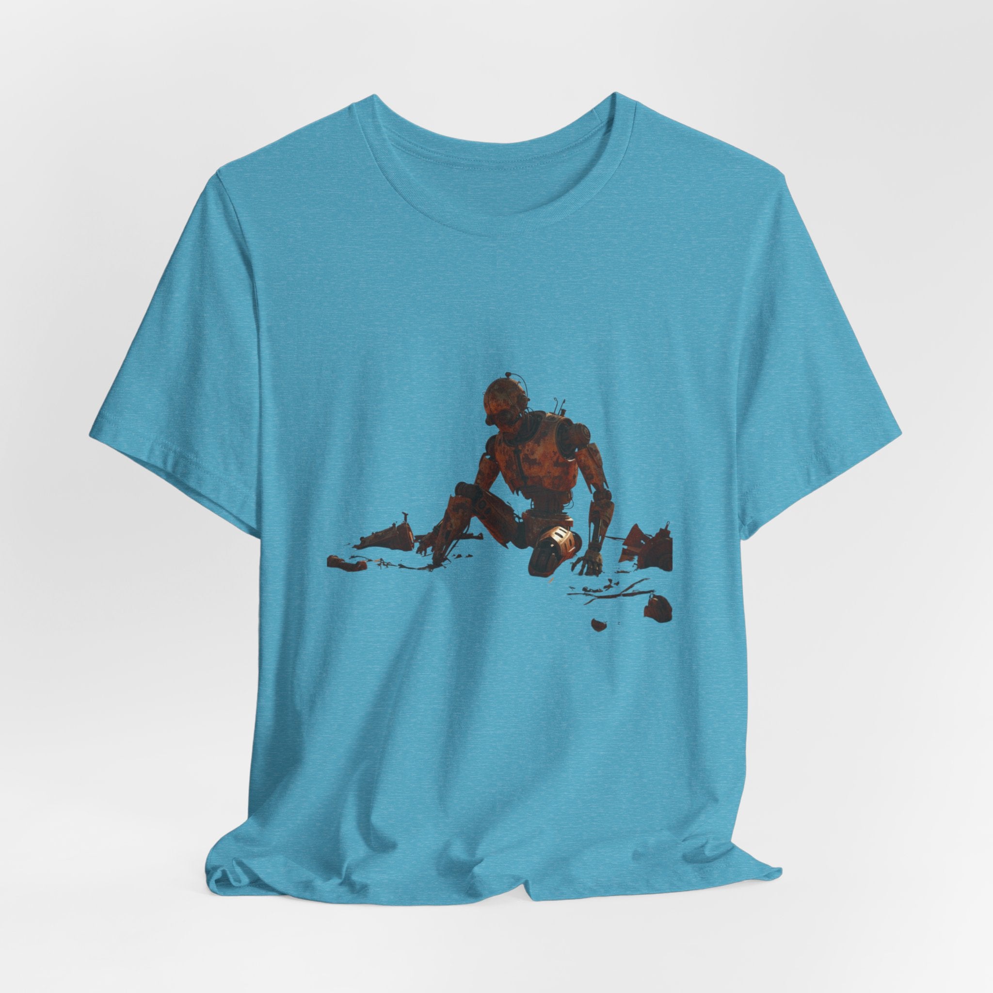 Survivor Figure Graphic Tee — Desert Wanderer Illustration T-Shirt