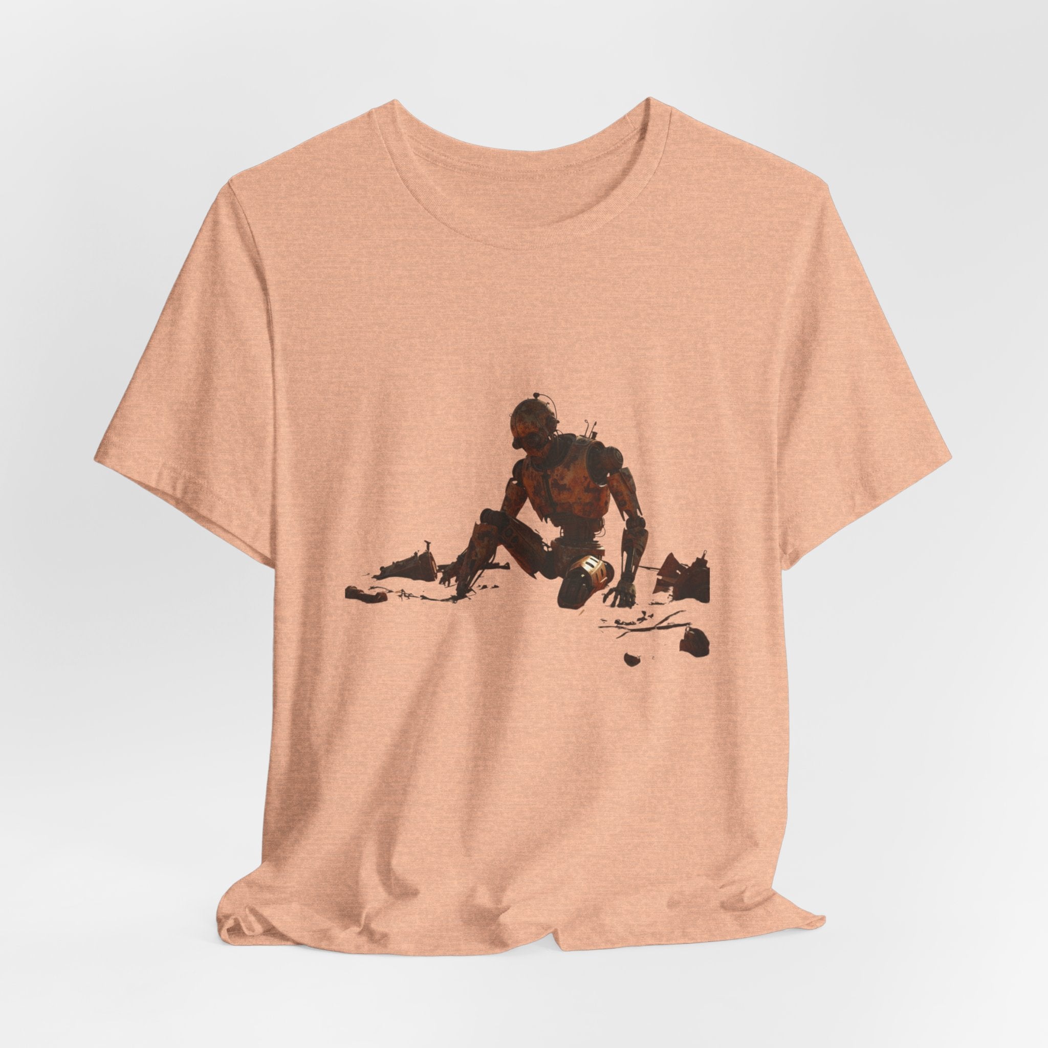 Survivor Figure Graphic Tee — Desert Wanderer Illustration T-Shirt