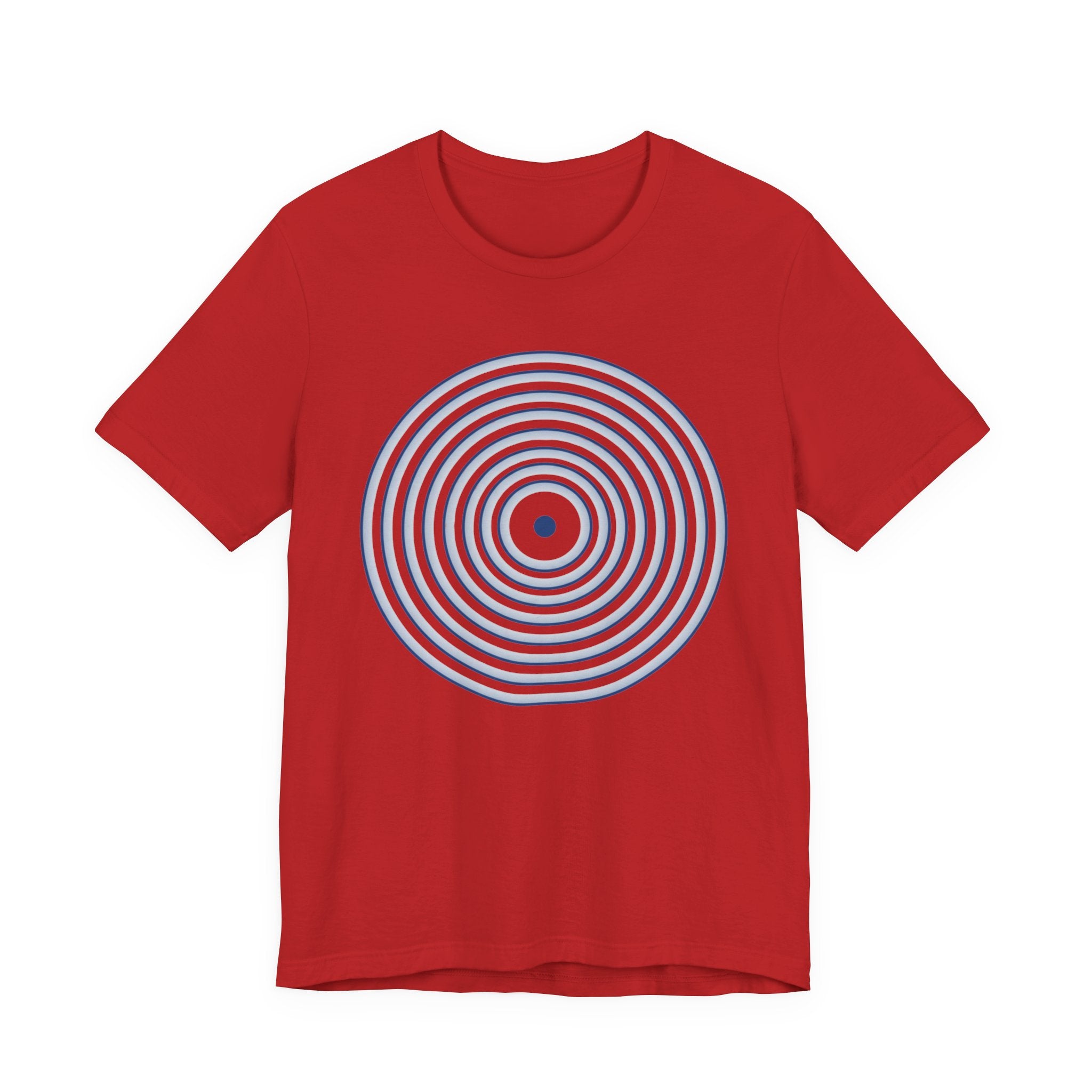 Concentric Circle Graphic Tee – Minimalist Retro Target Design