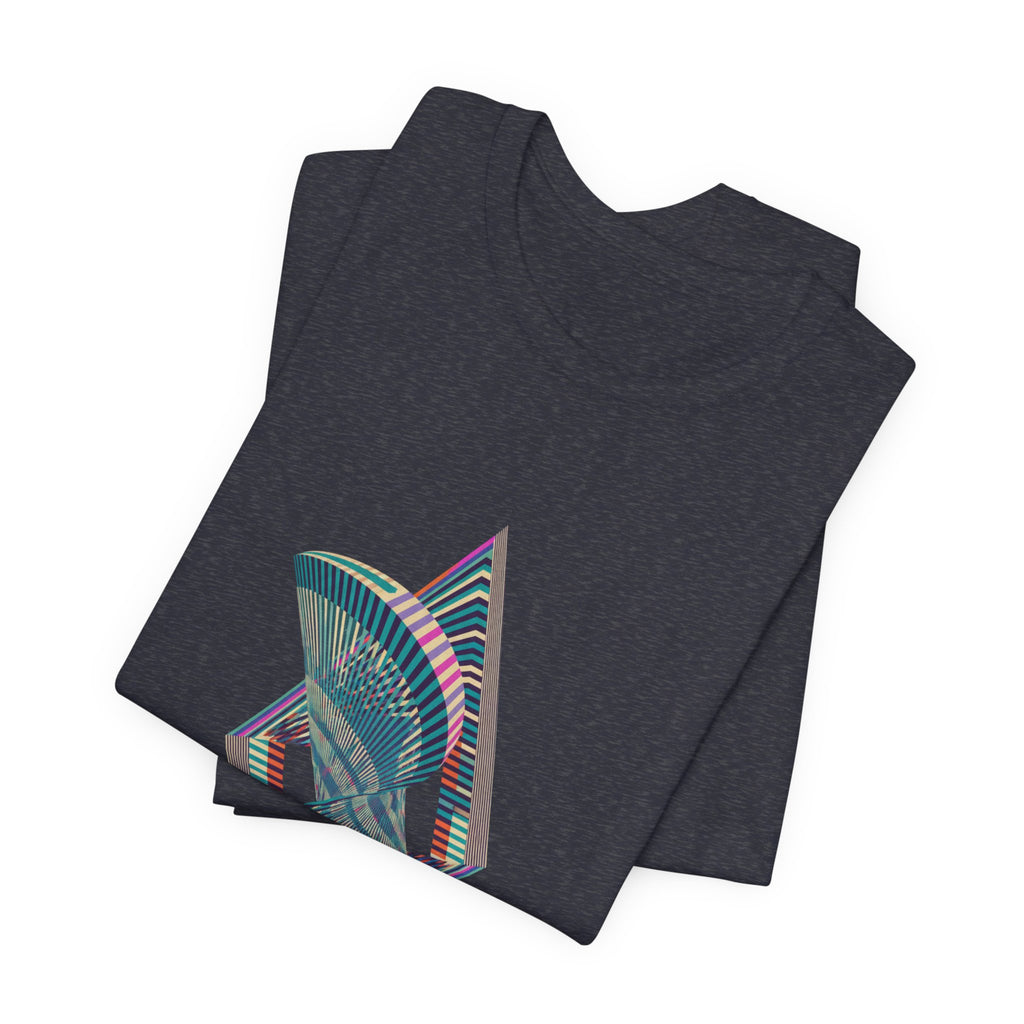 Abstract Geometric Wave Graphic Tee