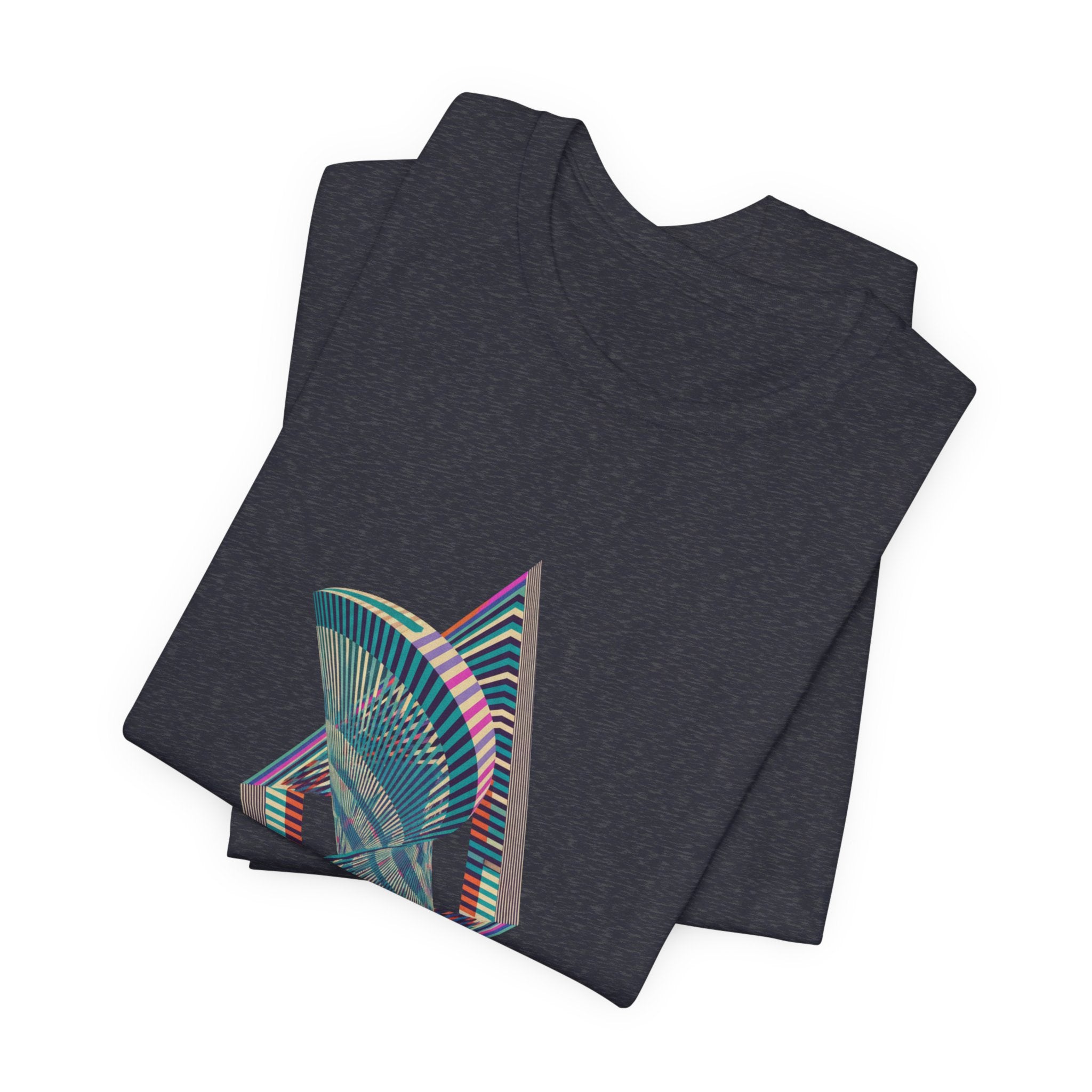 Abstract Geometric Wave Graphic Tee