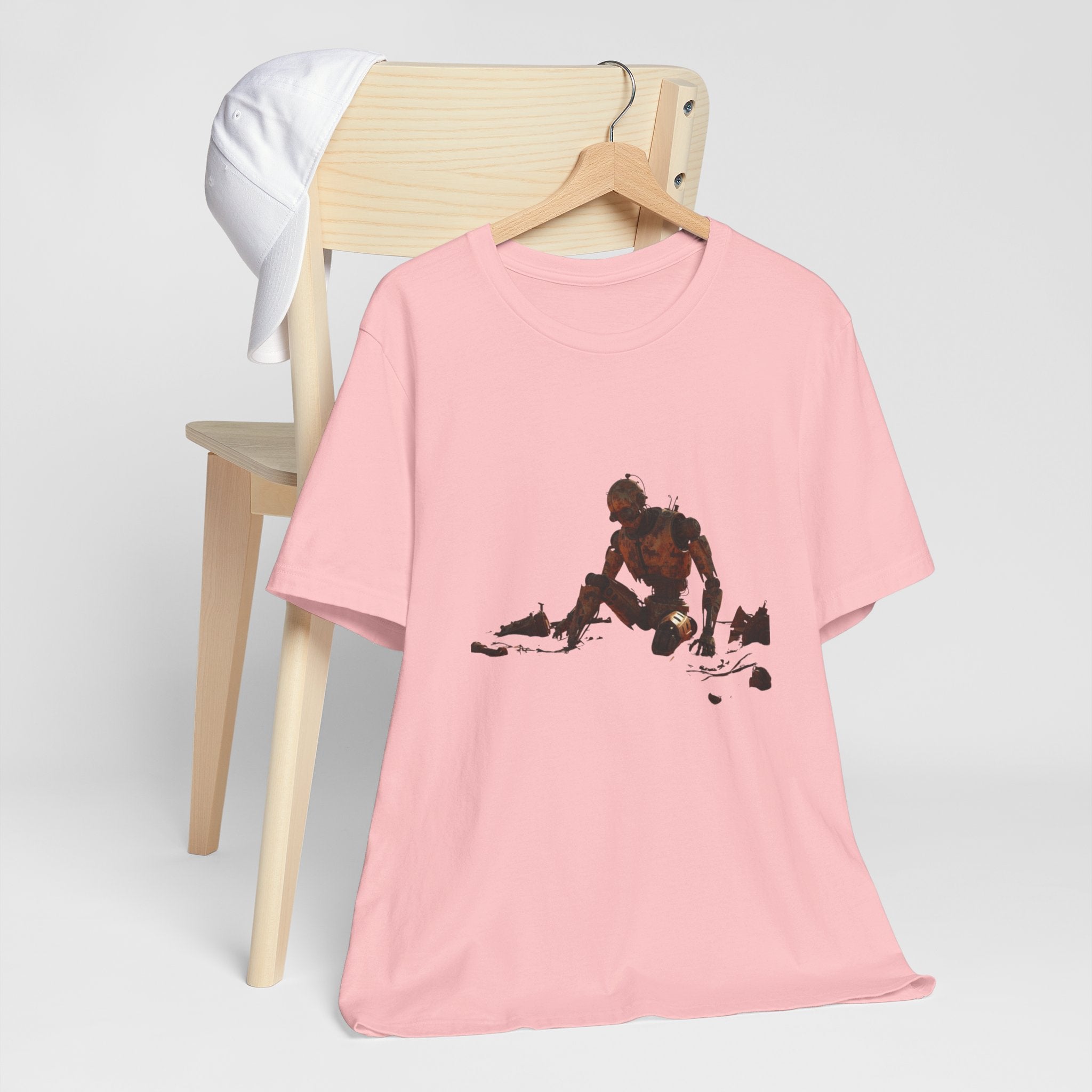 Survivor Figure Graphic Tee — Desert Wanderer Illustration T-Shirt