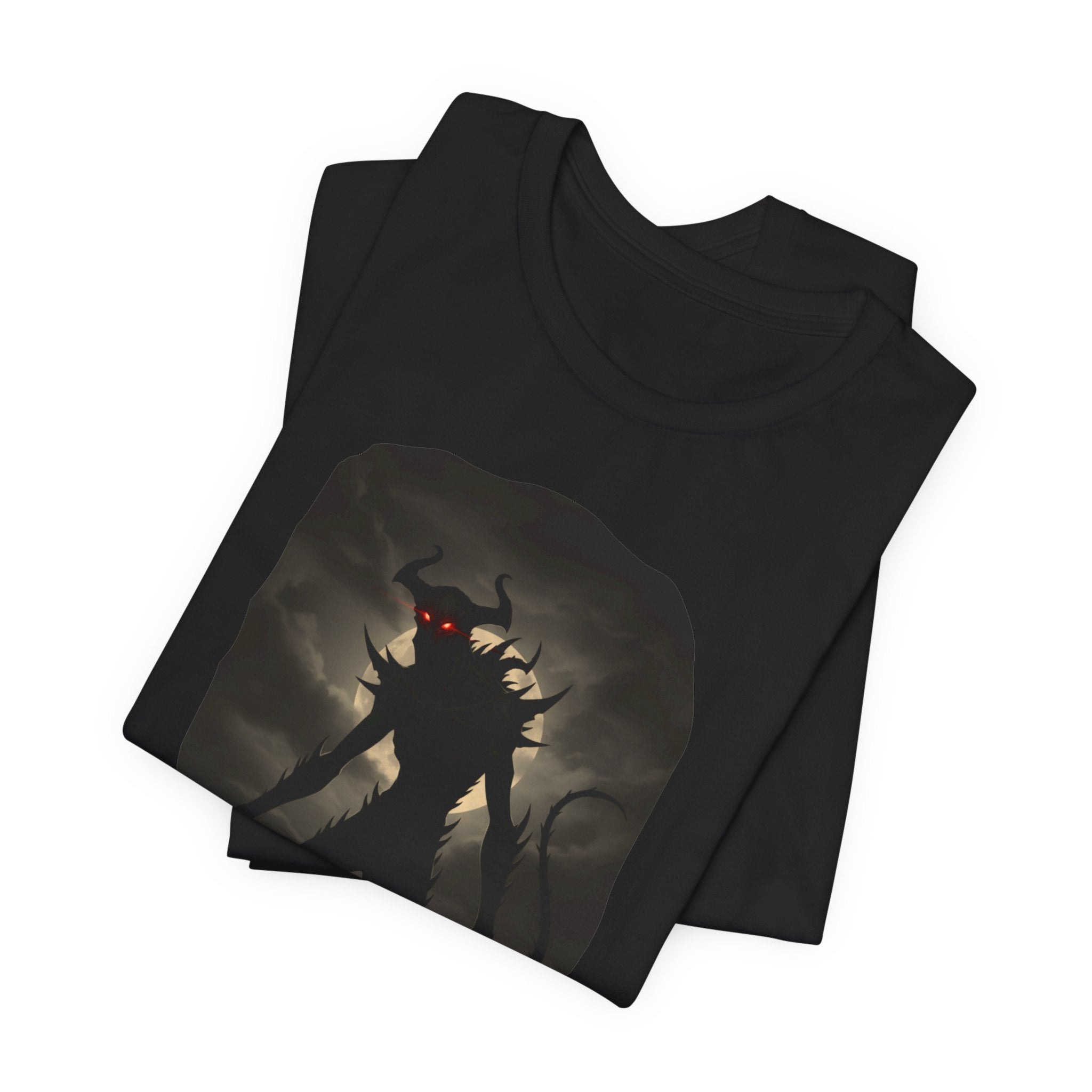 Monster Silhouette Tee — Dark Shadow Demon Graphic T-Shirt