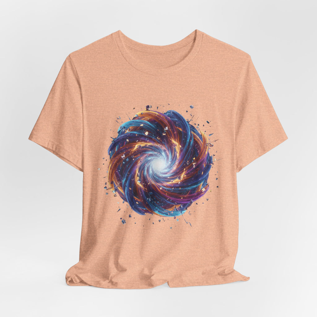 Galaxy Spiral Art Tee — Colorful Cosmic Swirl T-Shirt