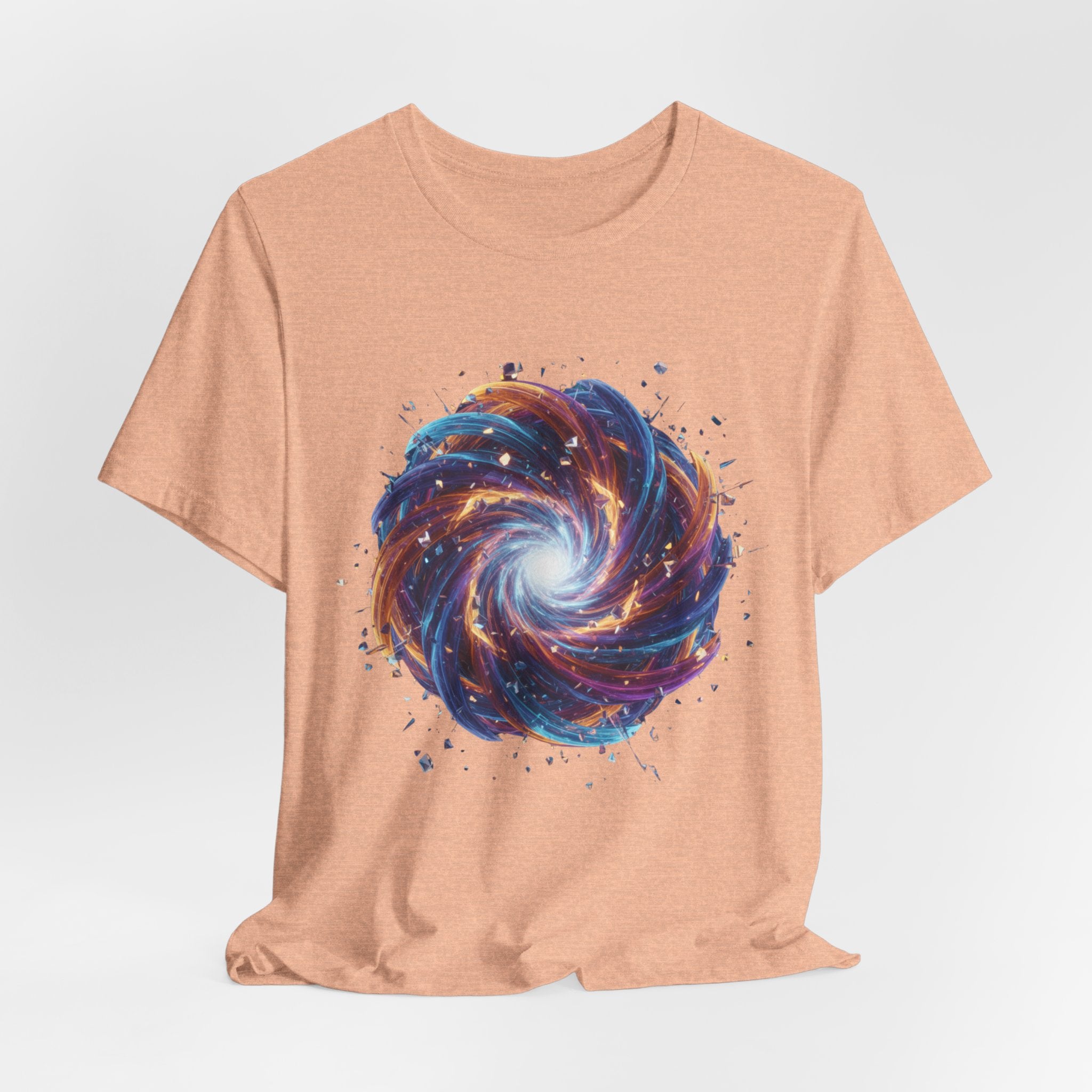 Galaxy Spiral Art Tee — Colorful Cosmic Swirl T-Shirt