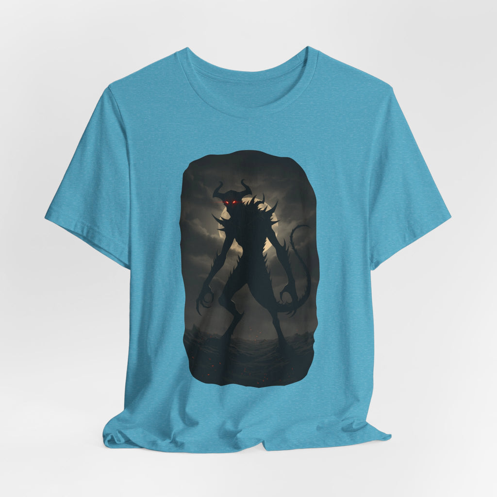 Monster Silhouette Tee — Dark Shadow Demon Graphic T-Shirt