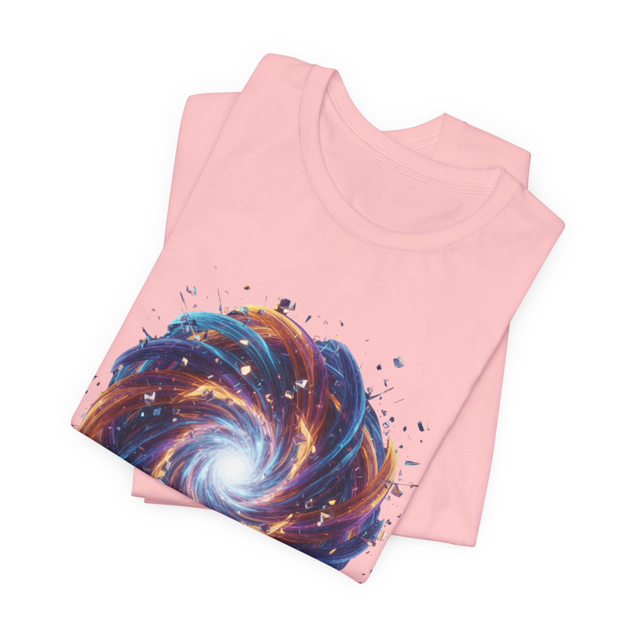 Galaxy Spiral Art Tee — Colorful Cosmic Swirl T-Shirt