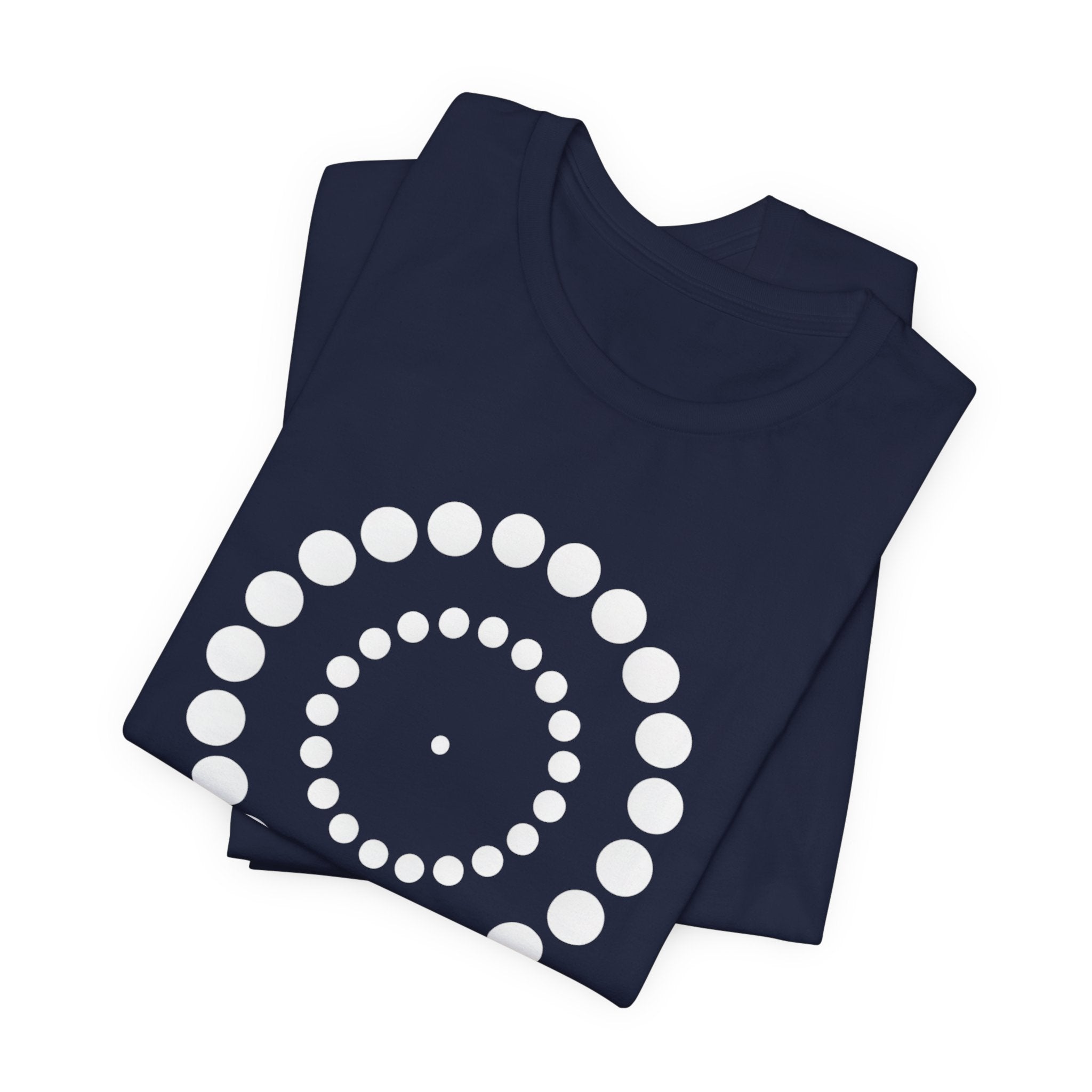 Dot Spiral Tee — Minimal Geometric Graphic T‑Shirt