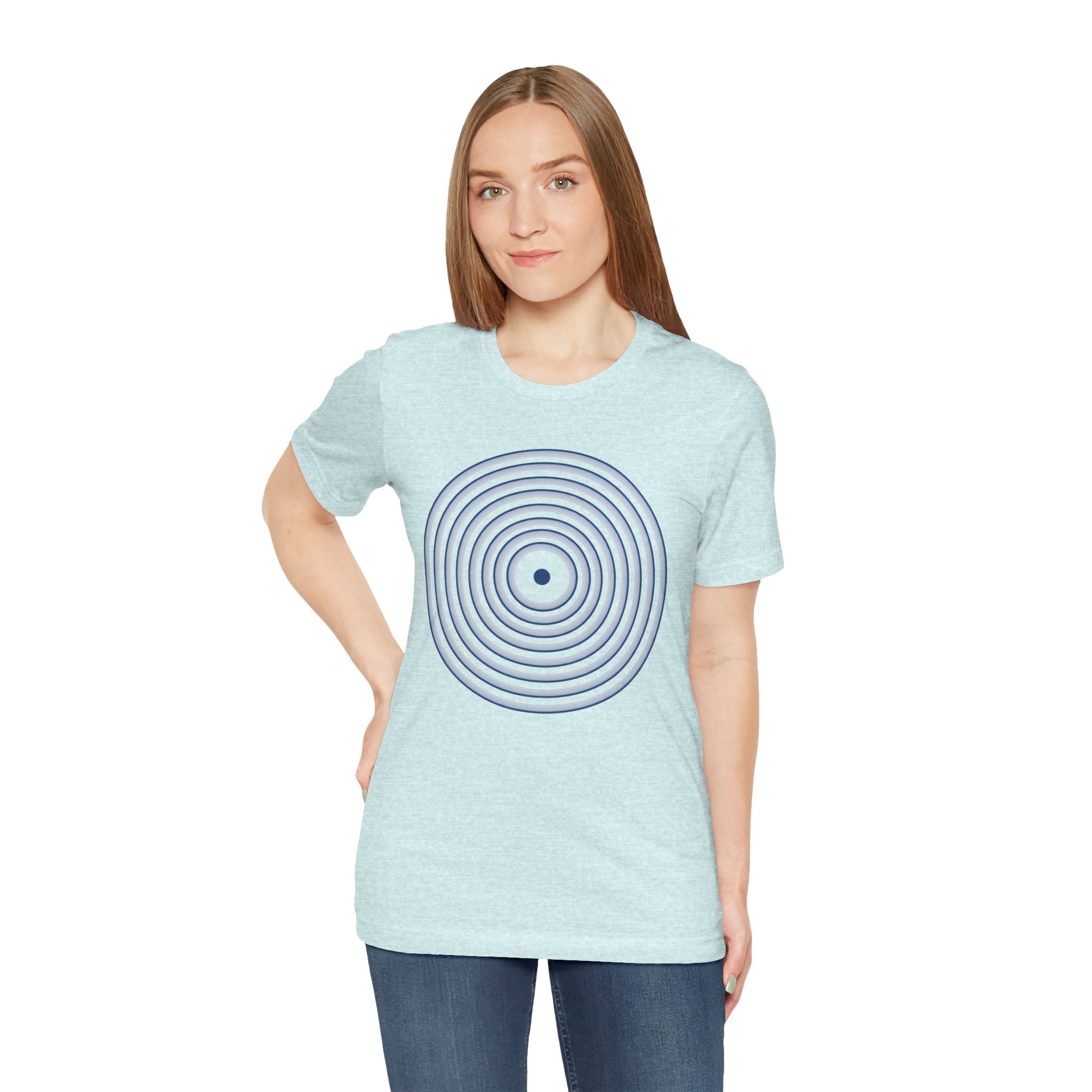 Concentric Circle Graphic Tee – Minimalist Retro Target Design