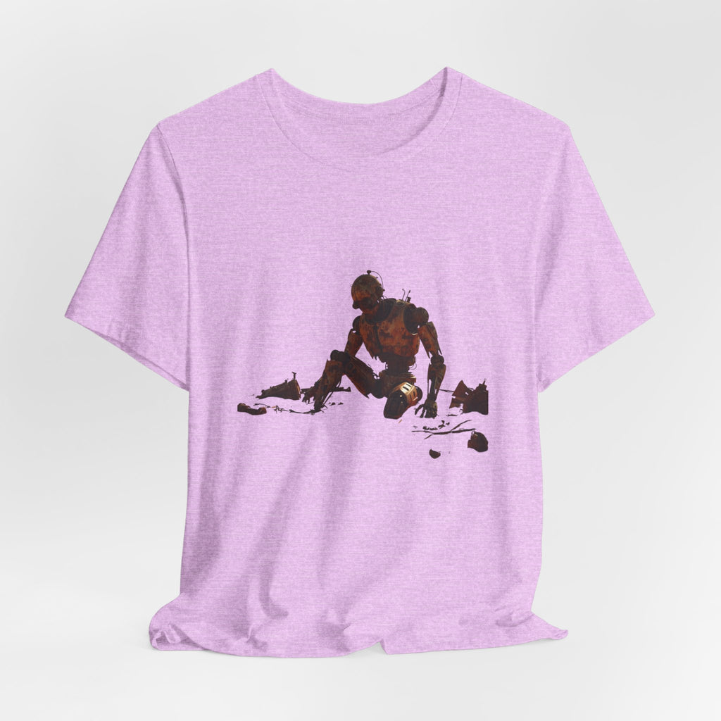 Survivor Figure Graphic Tee — Desert Wanderer Illustration T-Shirt