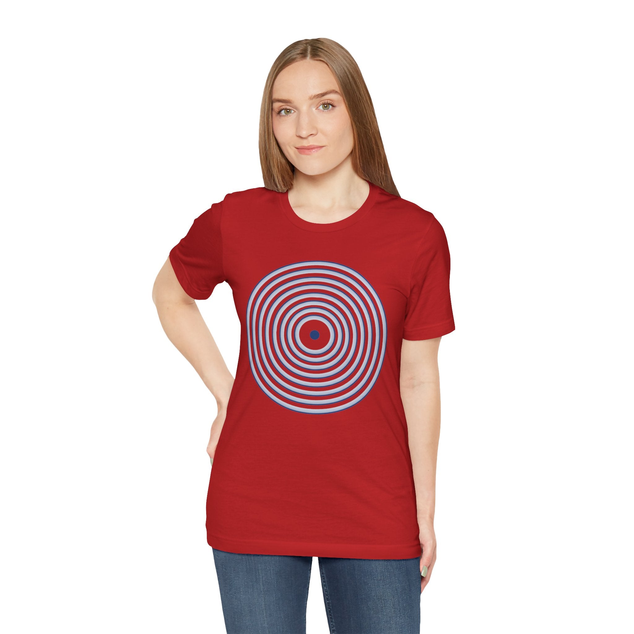 Concentric Circle Graphic Tee – Minimalist Retro Target Design