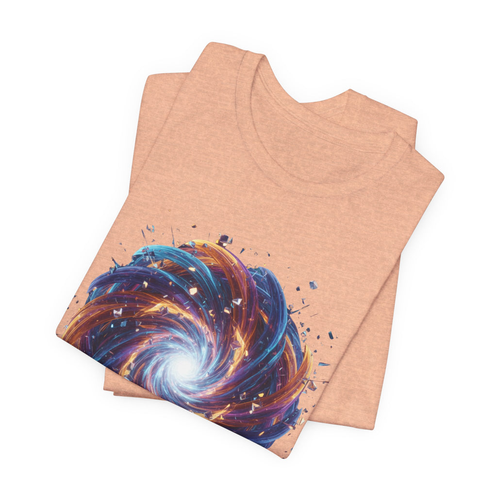 Galaxy Spiral Art Tee — Colorful Cosmic Swirl T-Shirt