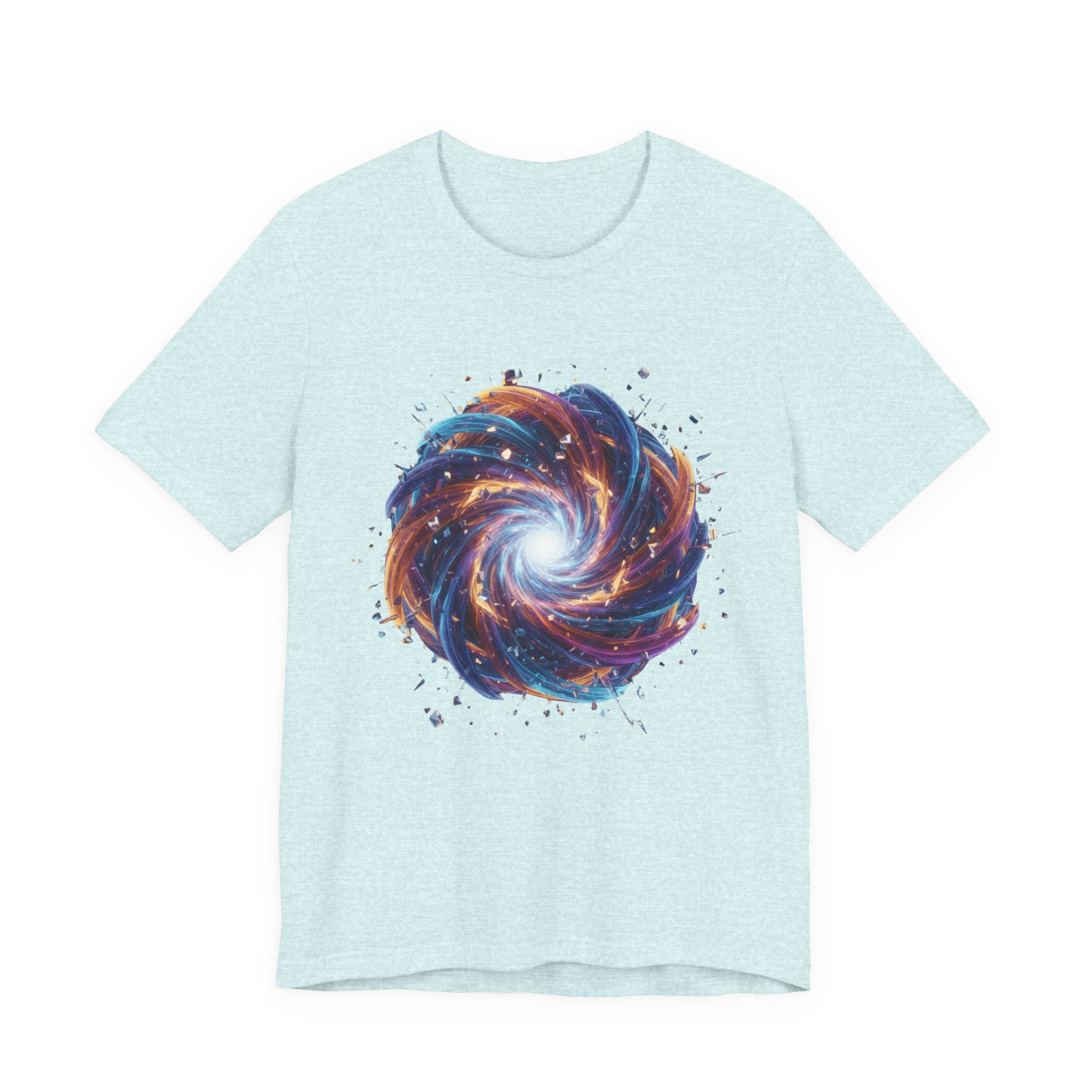 Galaxy Spiral Art Tee — Colorful Cosmic Swirl T-Shirt