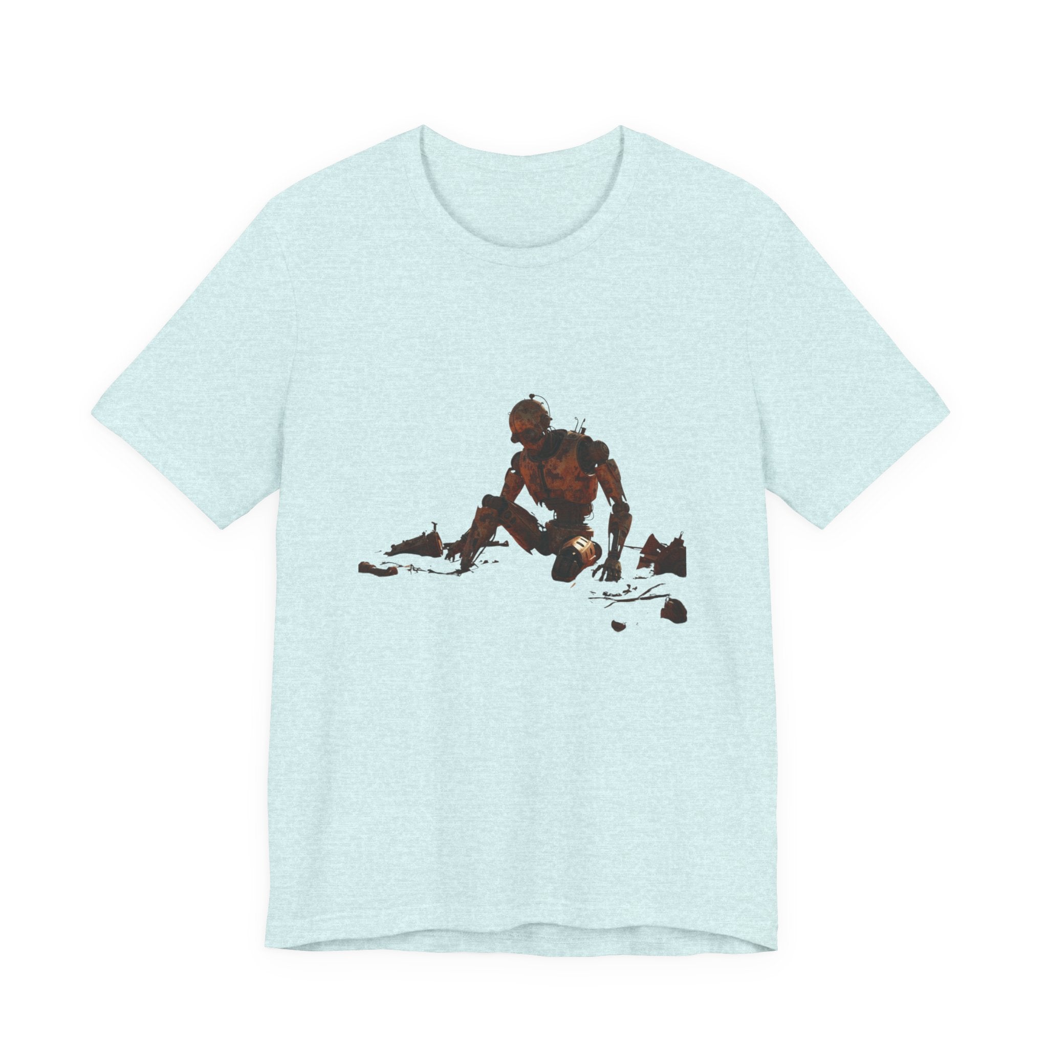 Survivor Figure Graphic Tee — Desert Wanderer Illustration T-Shirt