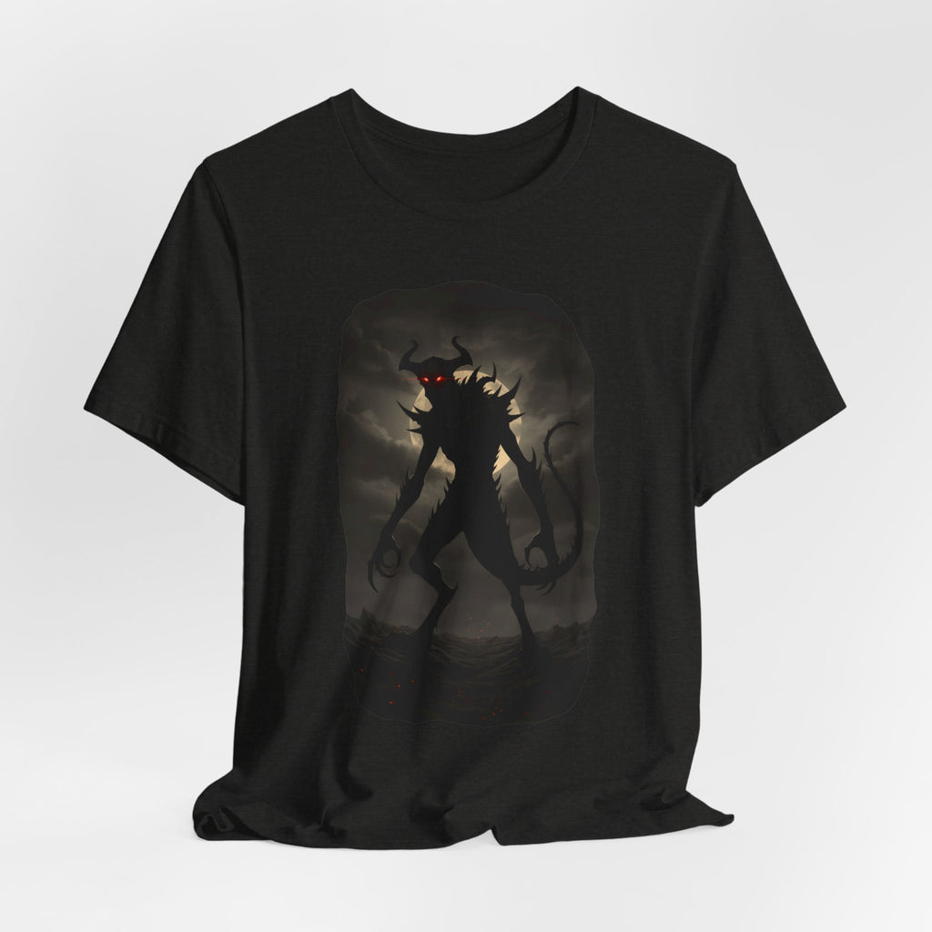 Monster Silhouette Tee — Dark Shadow Demon Graphic T-Shirt