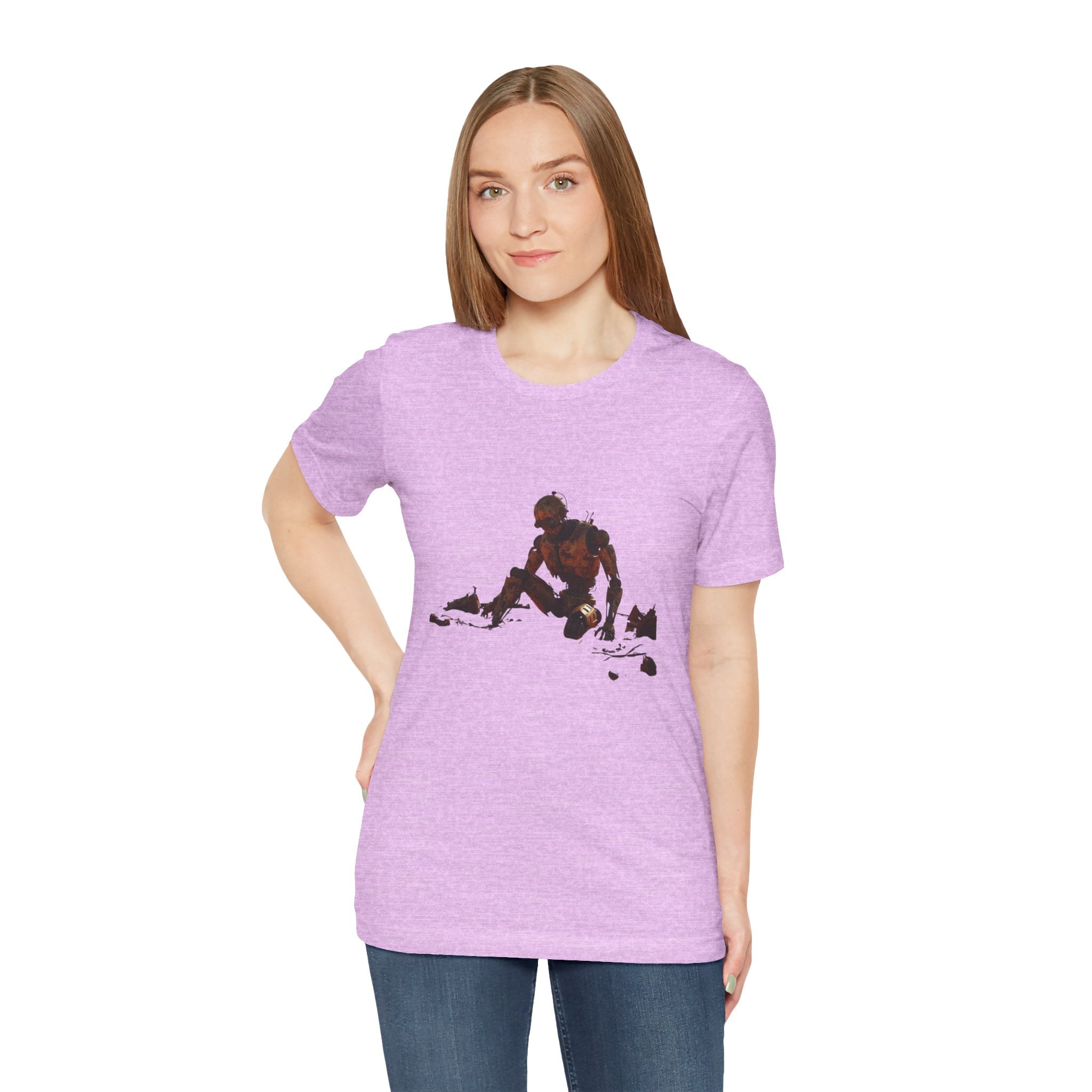 Survivor Figure Graphic Tee — Desert Wanderer Illustration T-Shirt