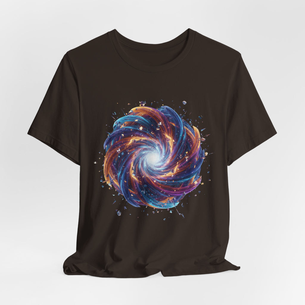 Galaxy Spiral Art Tee — Colorful Cosmic Swirl T-Shirt