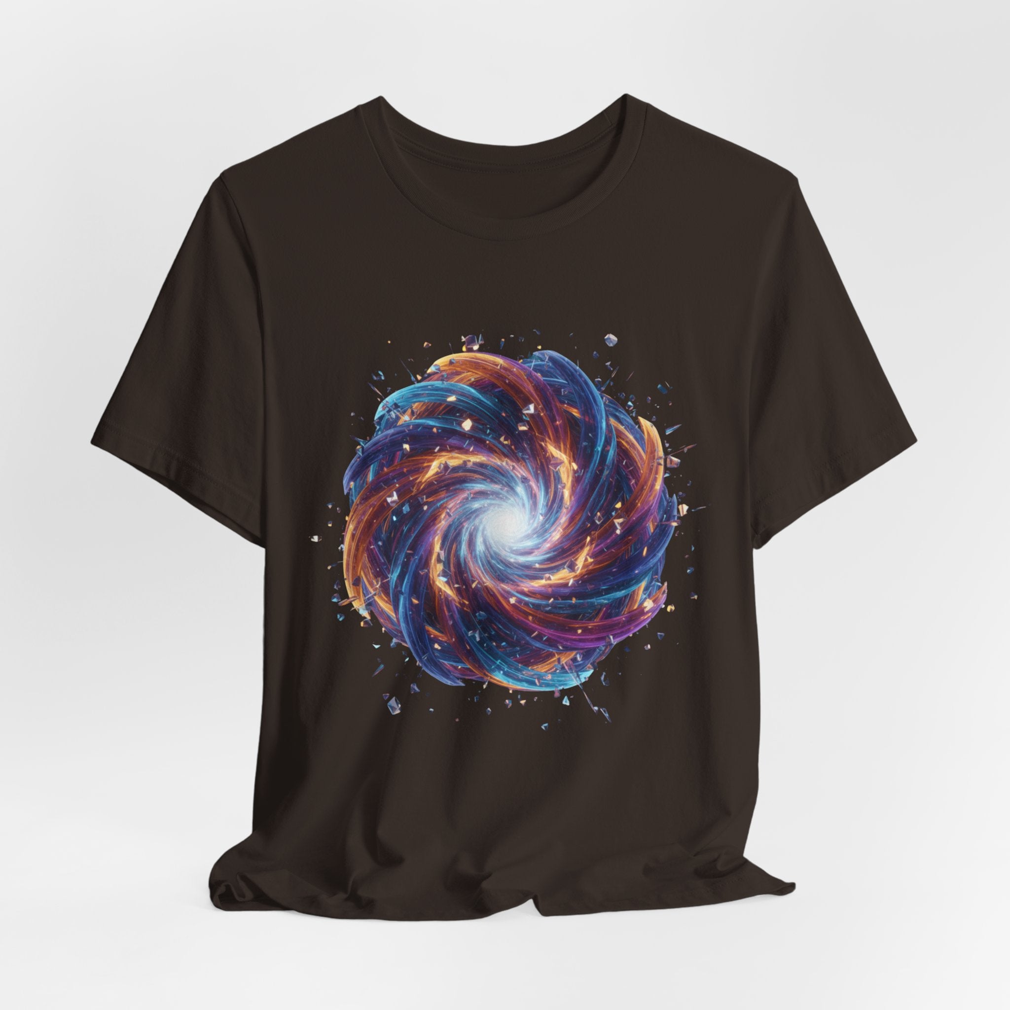 Galaxy Spiral Art Tee — Colorful Cosmic Swirl T-Shirt