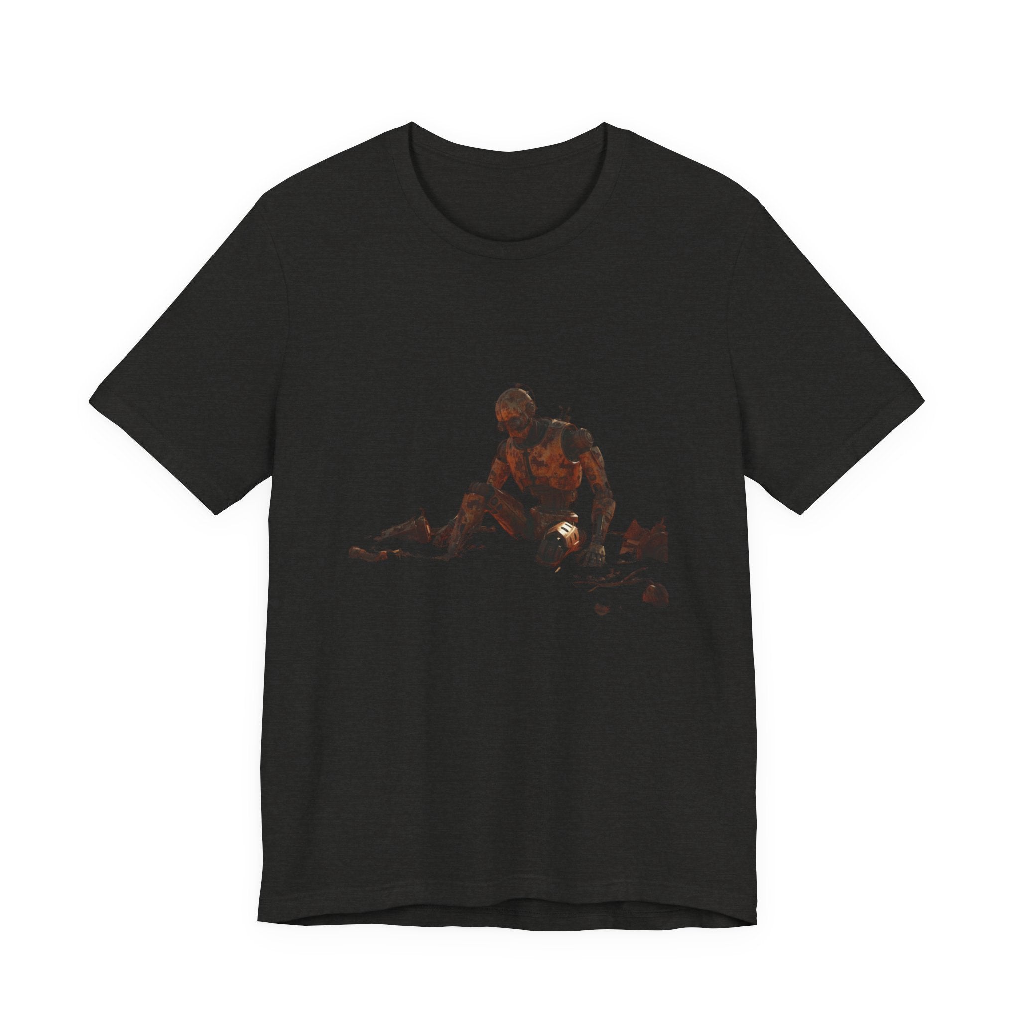 Survivor Figure Graphic Tee — Desert Wanderer Illustration T-Shirt
