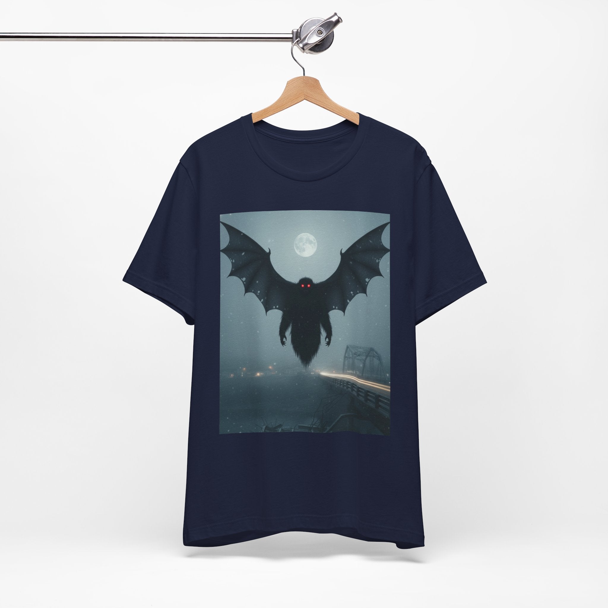 Mothman Moonlight T-Shirt — Cryptid Retro Horror Tee