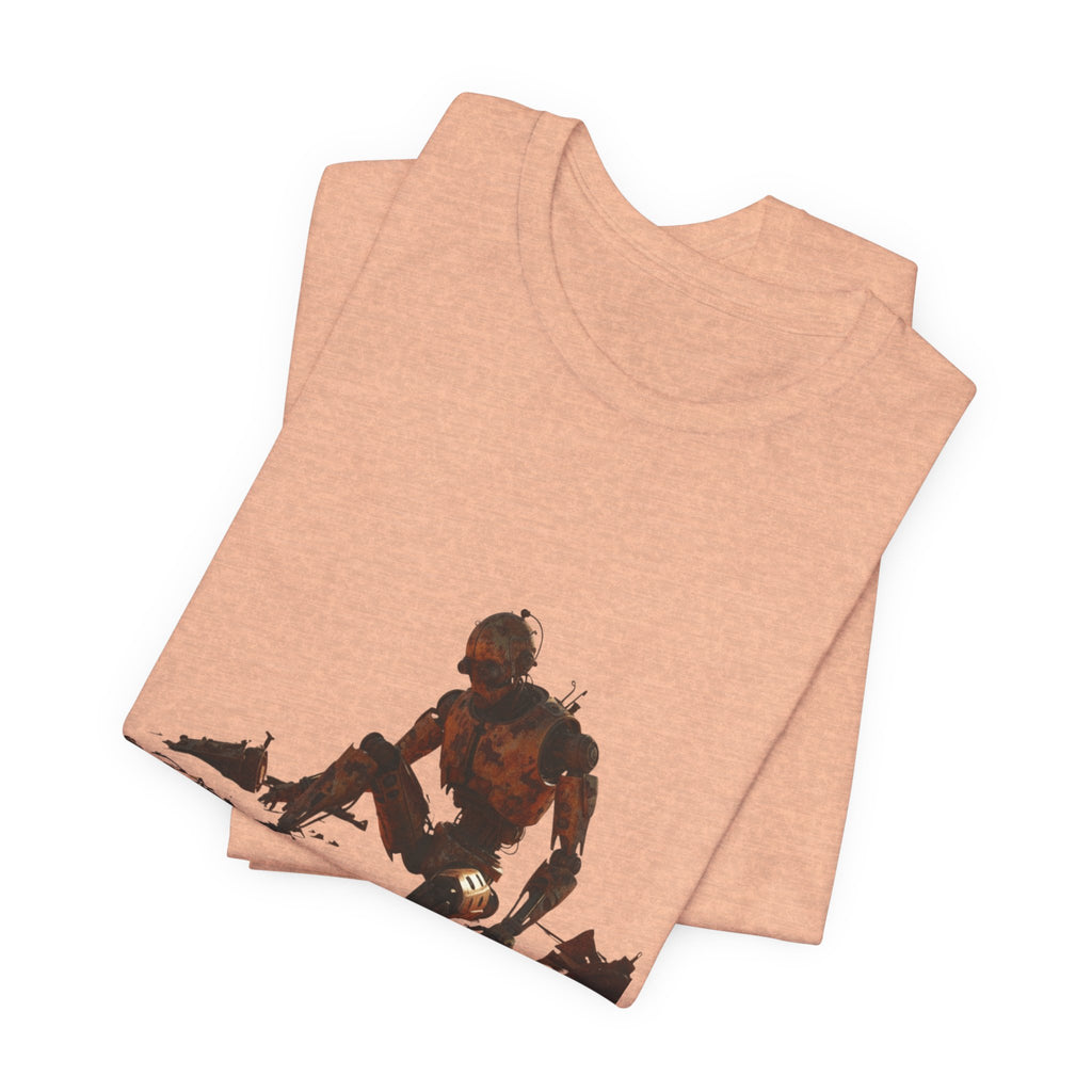 Survivor Figure Graphic Tee — Desert Wanderer Illustration T-Shirt
