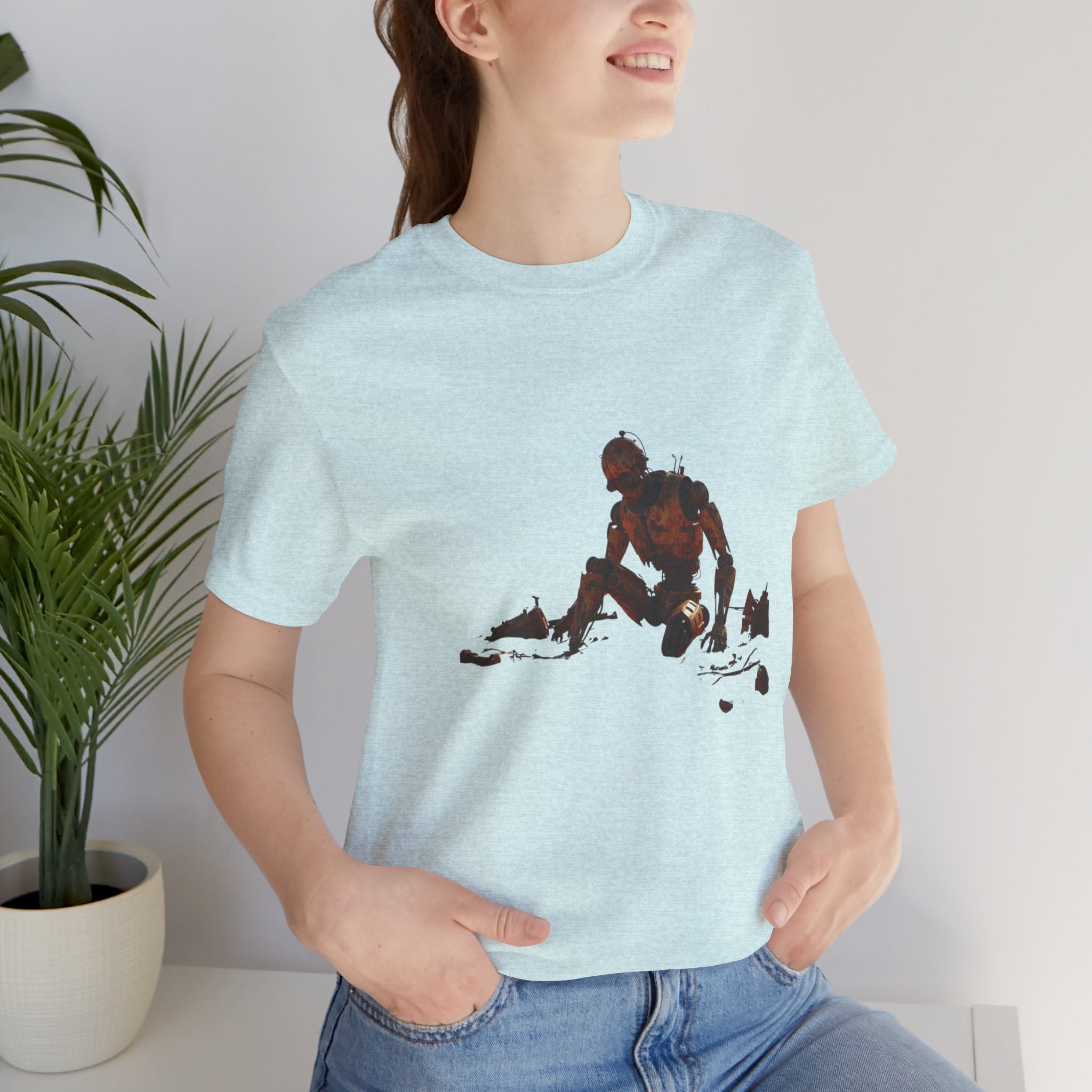 Survivor Figure Graphic Tee — Desert Wanderer Illustration T-Shirt
