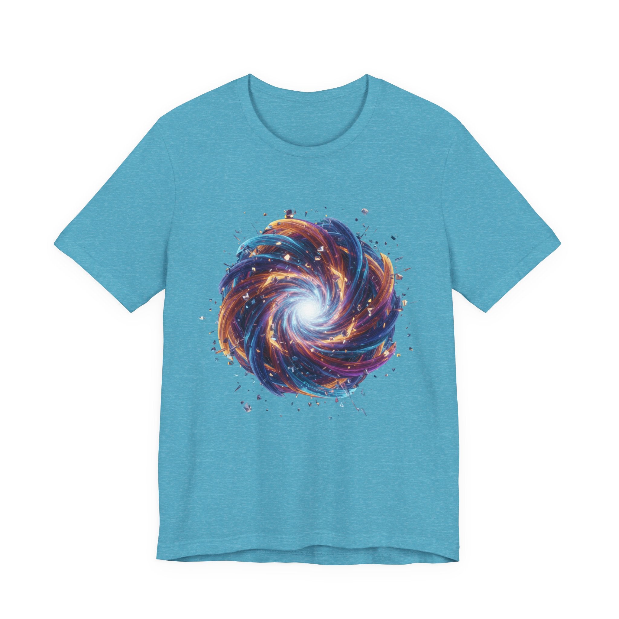 Galaxy Spiral Art Tee — Colorful Cosmic Swirl T-Shirt