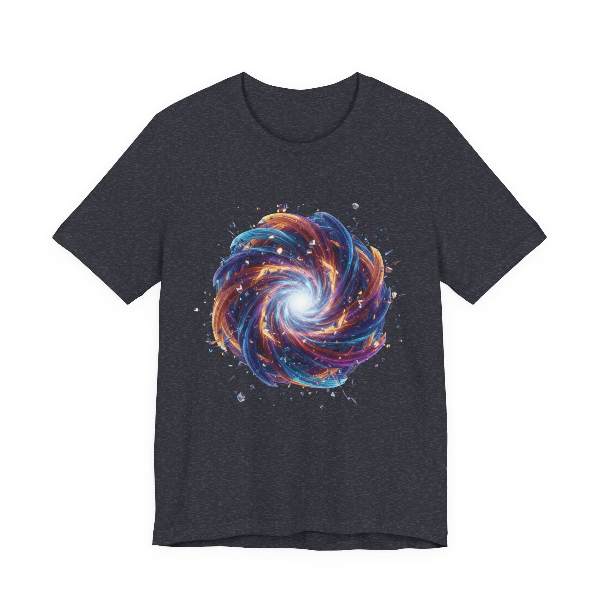 Galaxy Spiral Art Tee — Colorful Cosmic Swirl T-Shirt