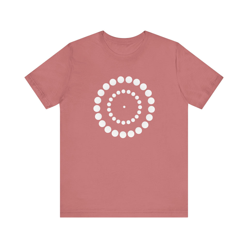 Dot Spiral Tee — Minimal Geometric Graphic T‑Shirt