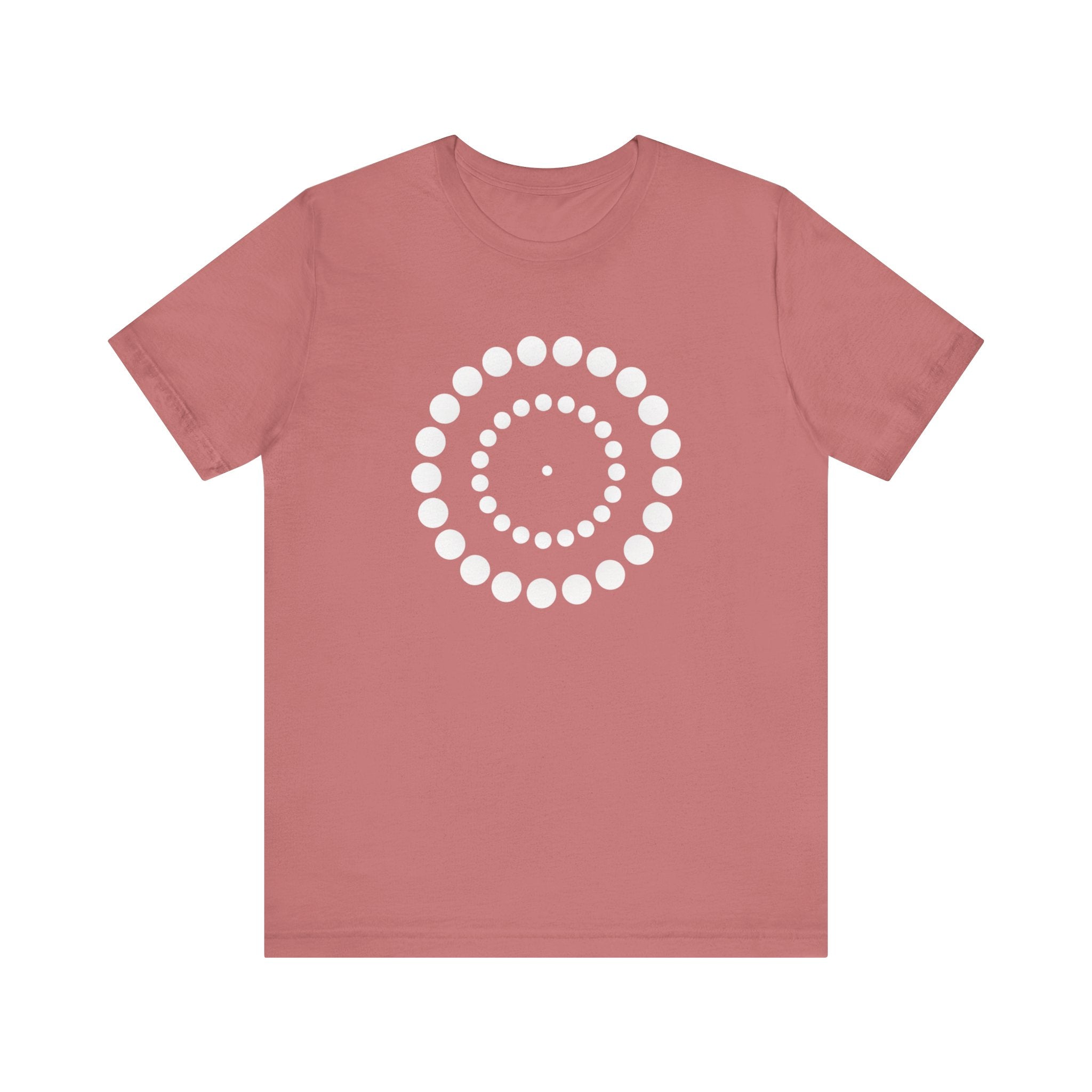 Dot Spiral Tee — Minimal Geometric Graphic T‑Shirt