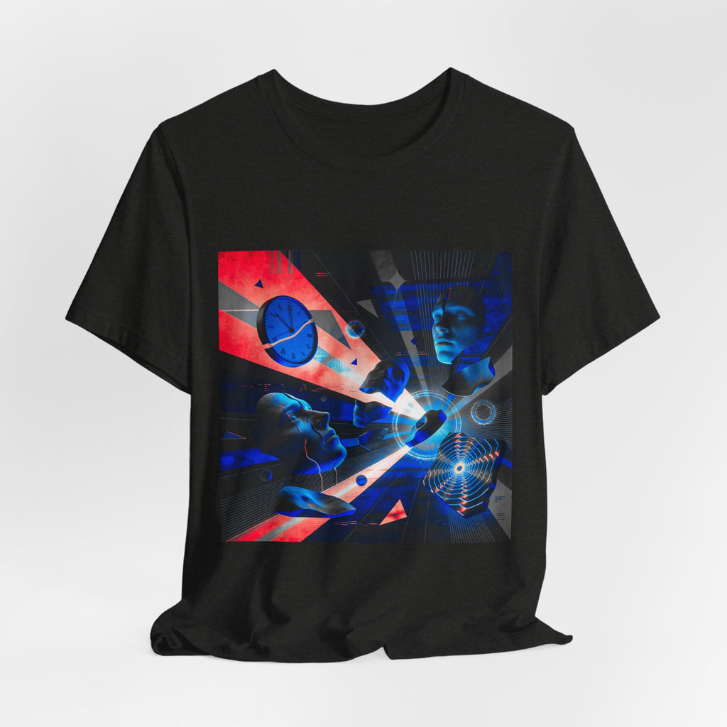 Spacewave Graphic Tee — Retro Futurism Cosmic Design