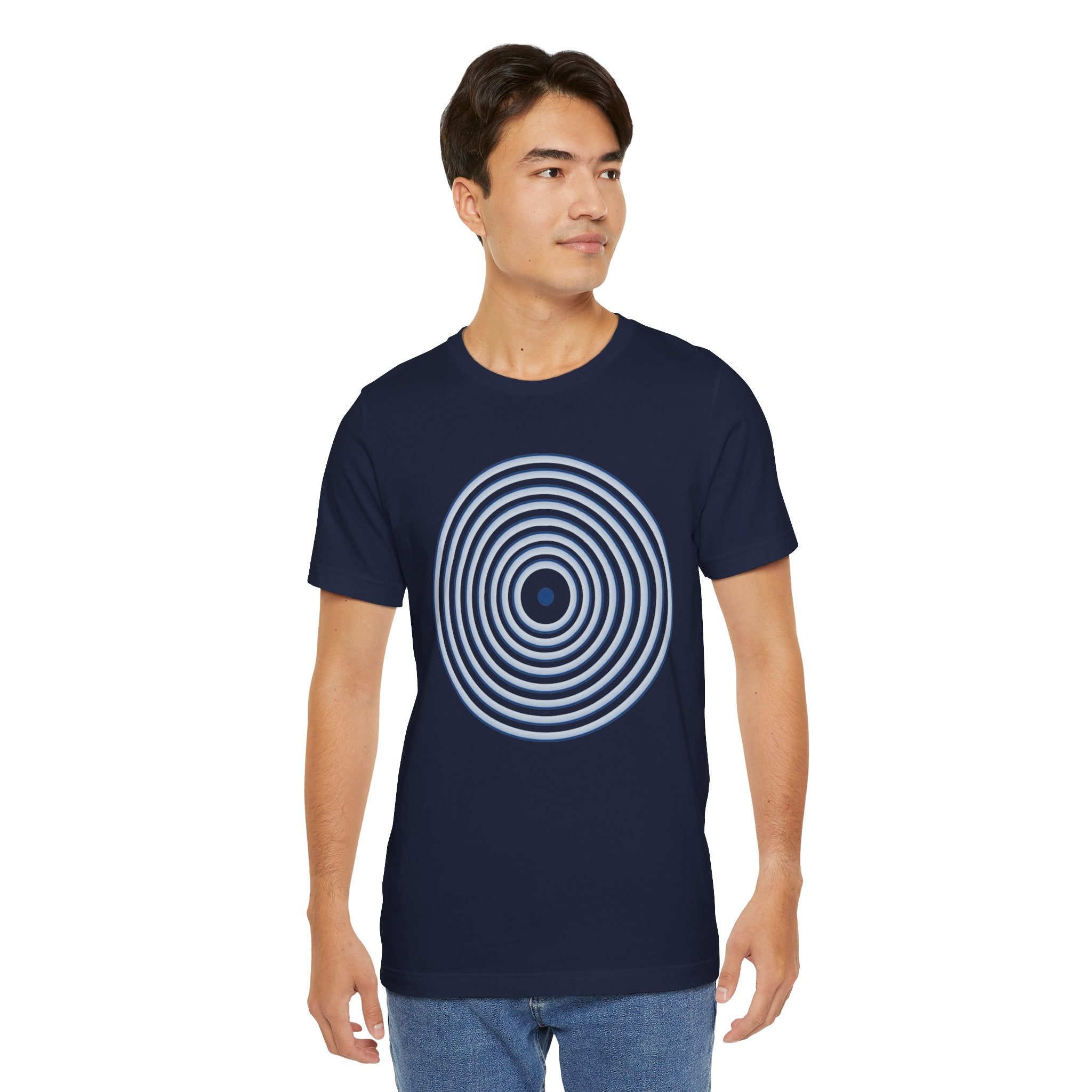 Concentric Circle Graphic Tee – Minimalist Retro Target Design