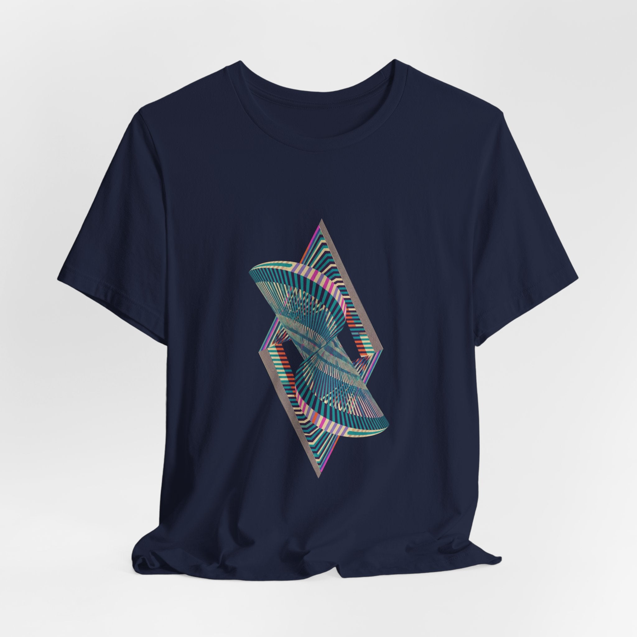 Abstract Geometric Wave Graphic Tee