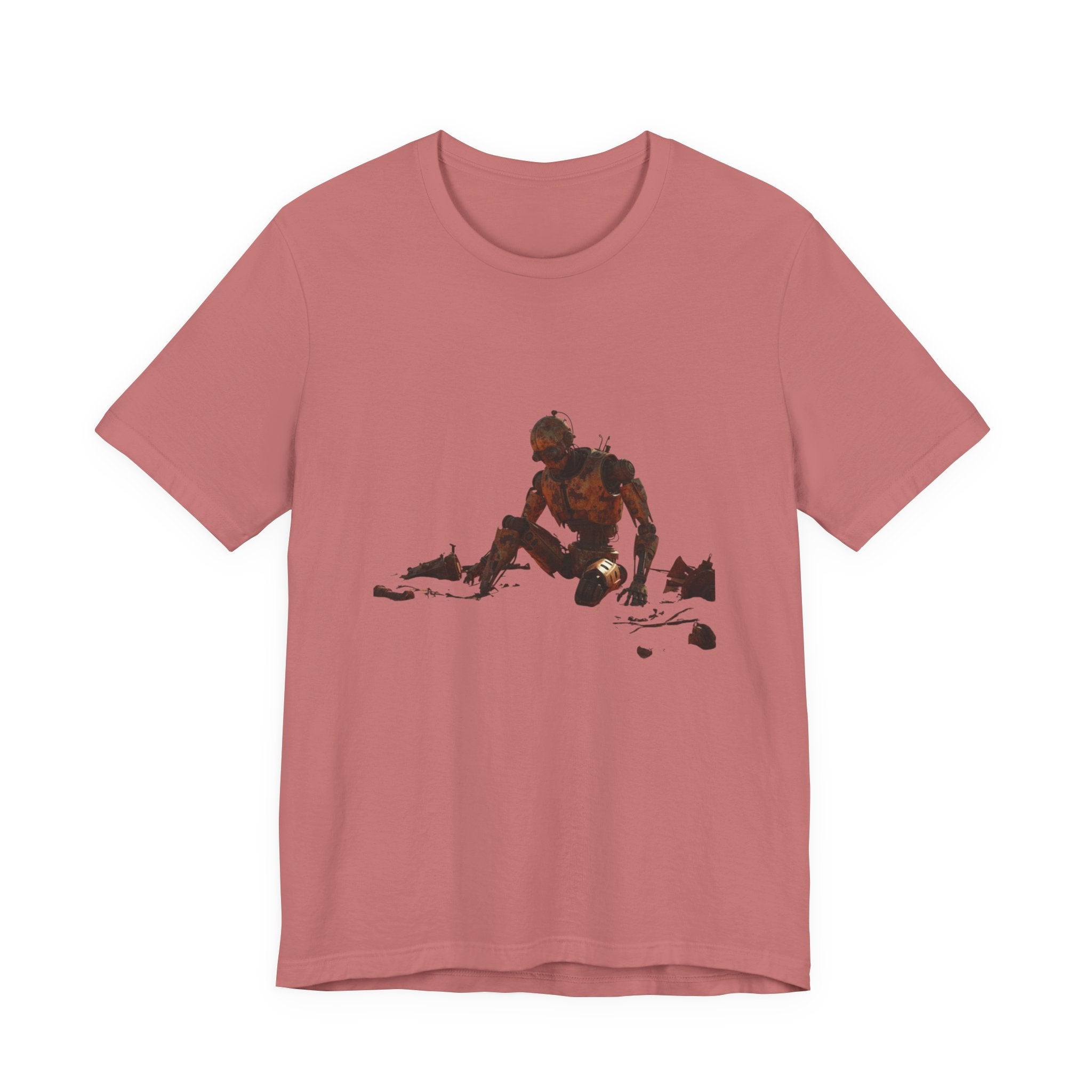 Survivor Figure Graphic Tee — Desert Wanderer Illustration T-Shirt