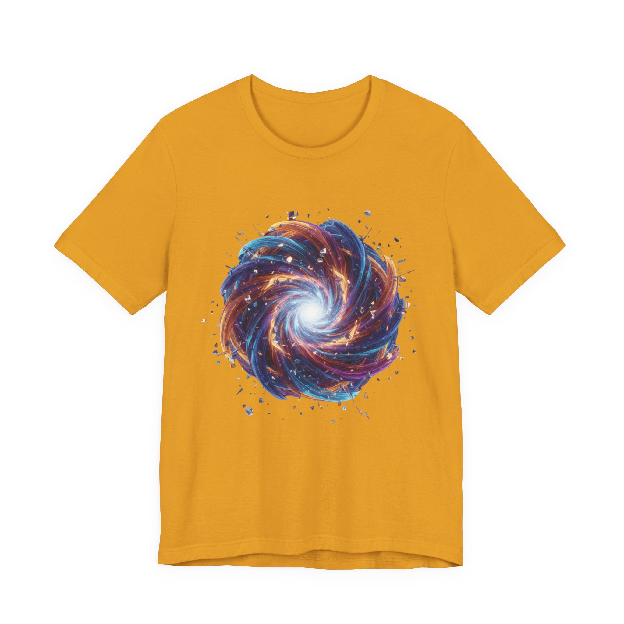 Galaxy Spiral Art Tee — Colorful Cosmic Swirl T-Shirt