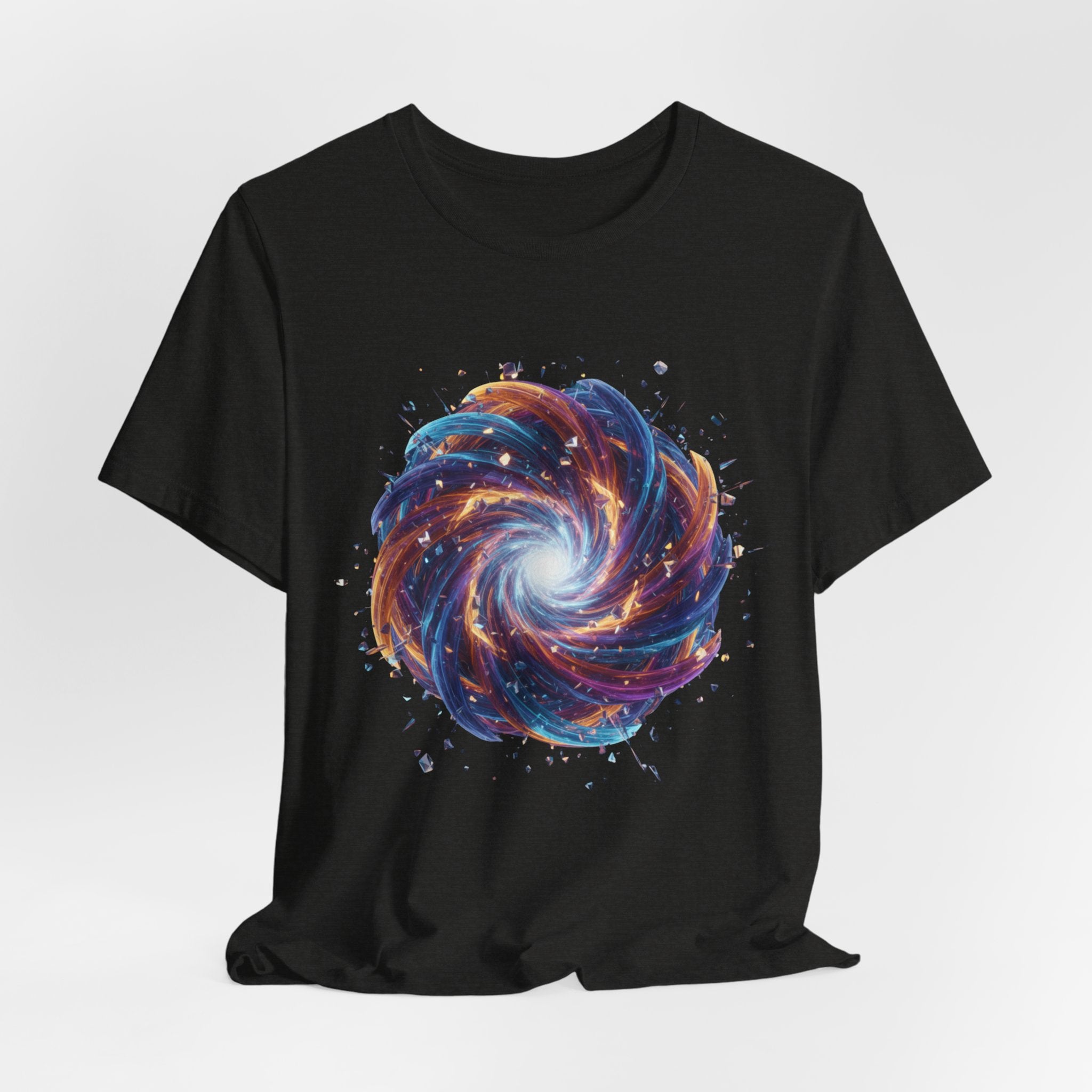 Galaxy Spiral Art Tee — Colorful Cosmic Swirl T-Shirt