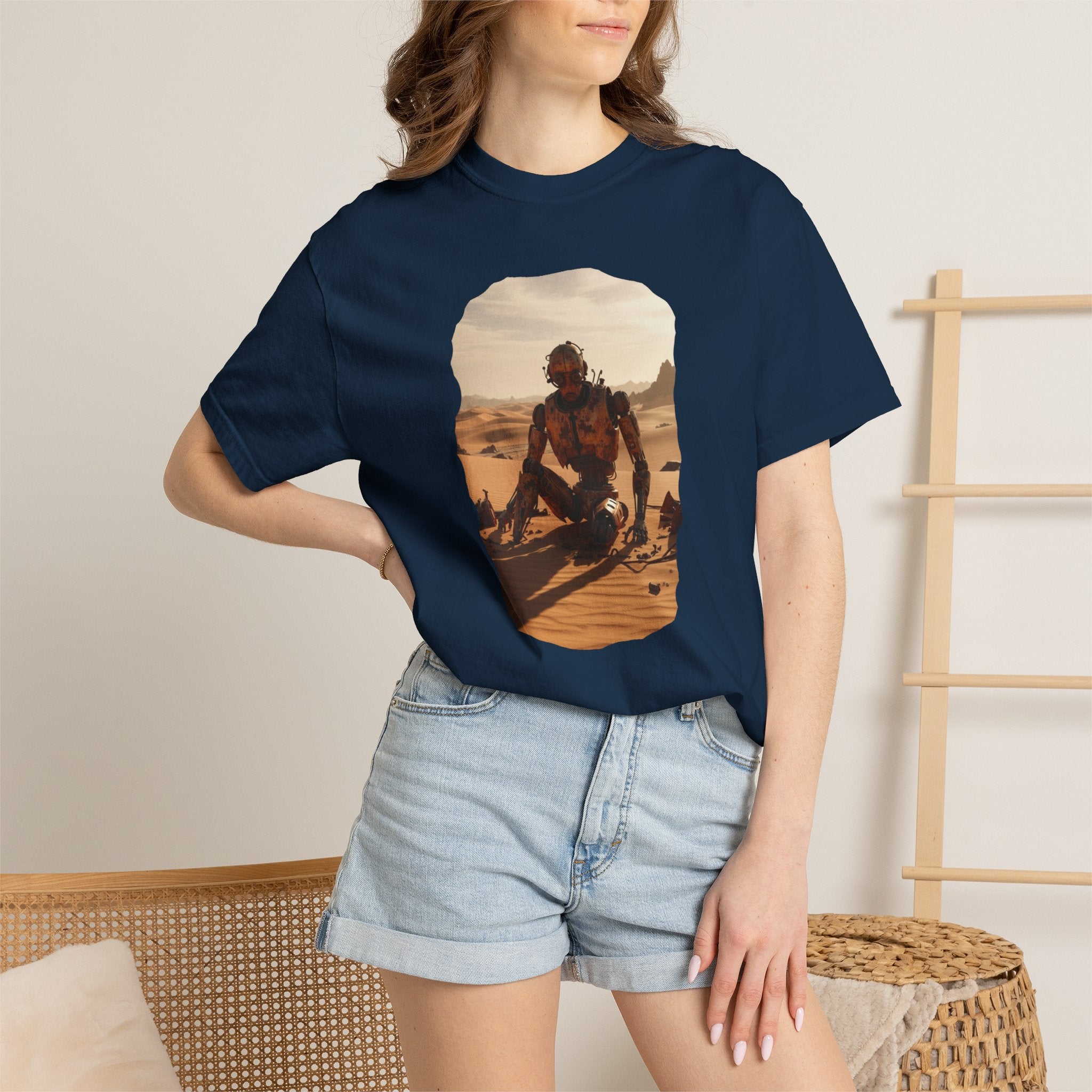 Desert Surfer T-Shirt — Vintage Sunlit Sandboarding Graphic Tee