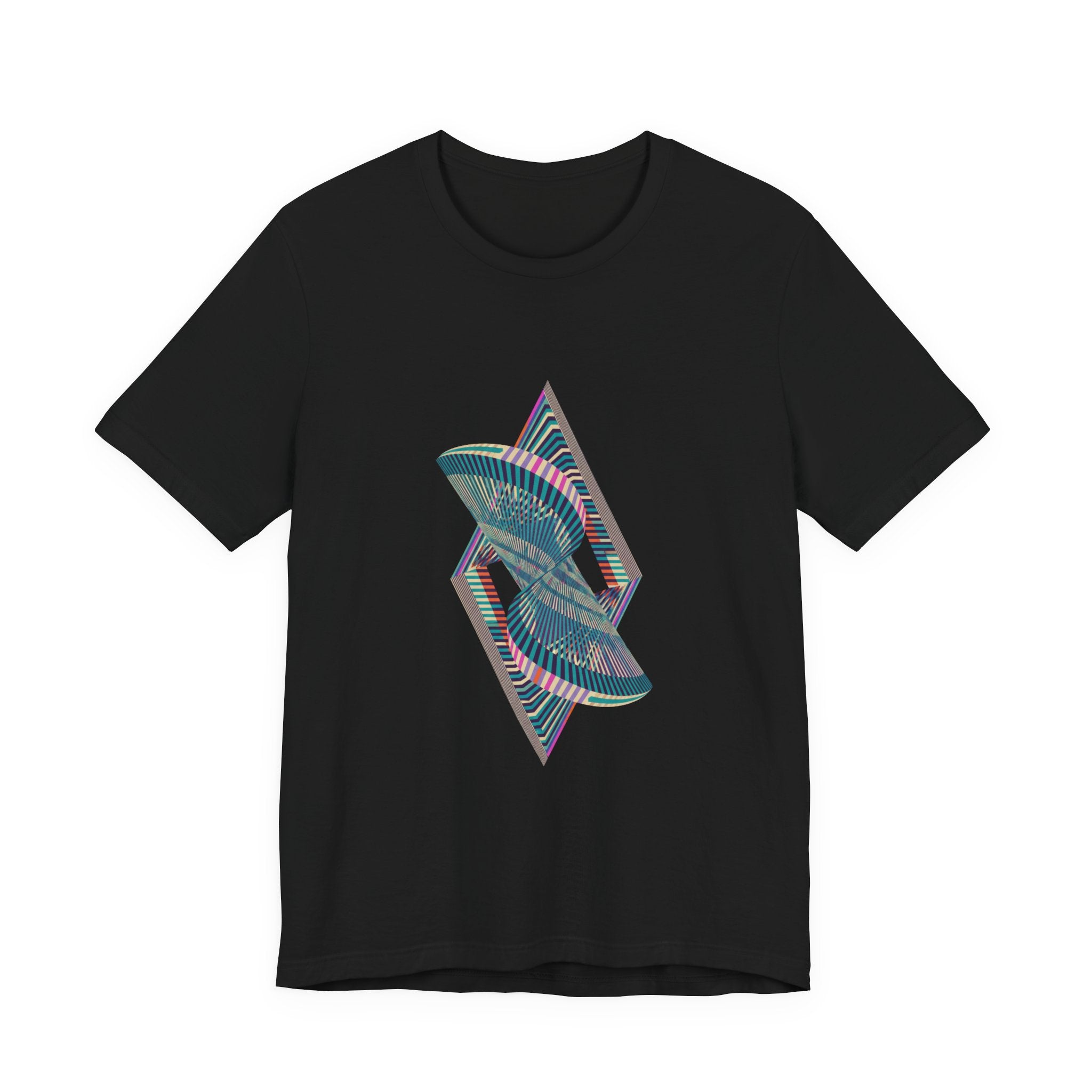 Abstract Geometric Wave Graphic Tee