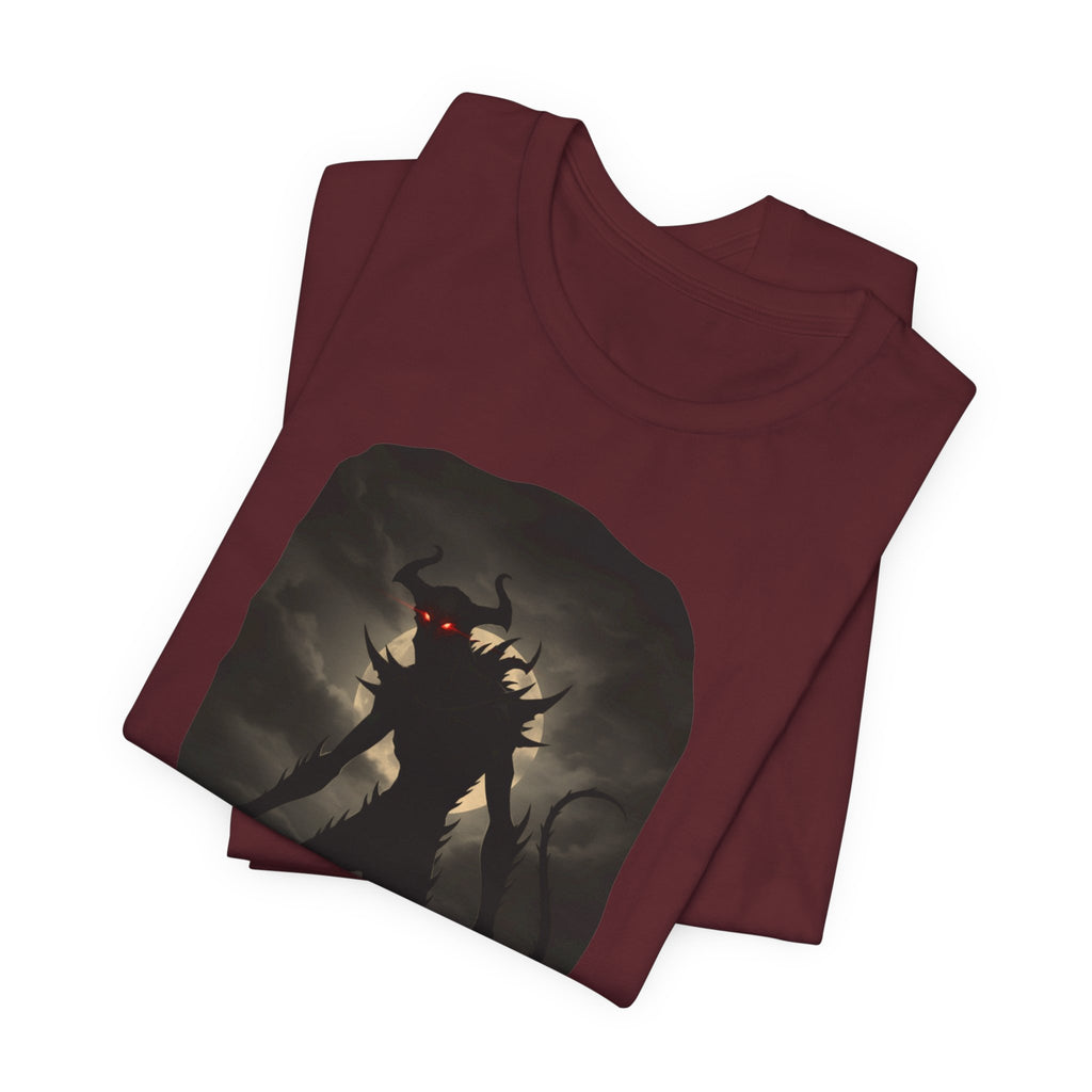 Monster Silhouette Tee — Dark Shadow Demon Graphic T-Shirt